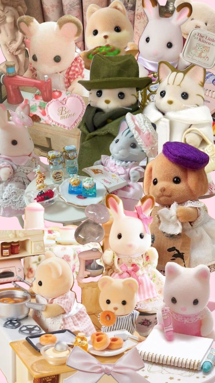 736x1308 Check out notcinnamong1rl's Shuffles #coquette #calicocritters #sylvanianfamilies. Cute iphone wallpaper tumblr, Cute desktop wallpaper, Cute wallpaper