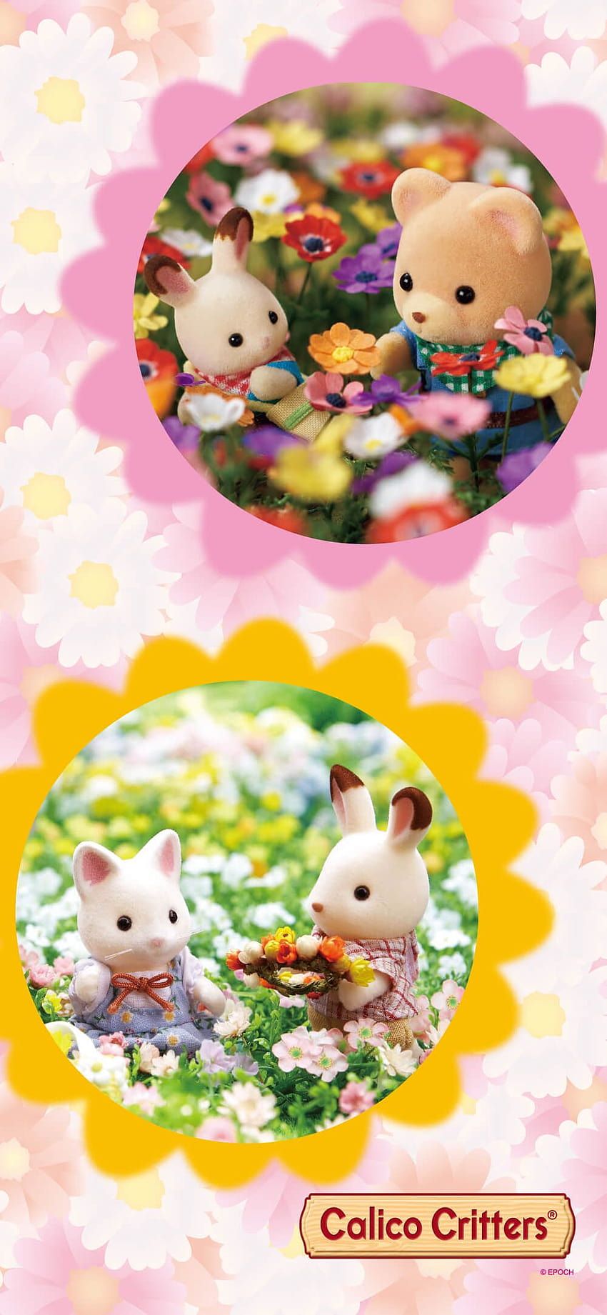 850x1841 Calico critters HD phone wallpaper