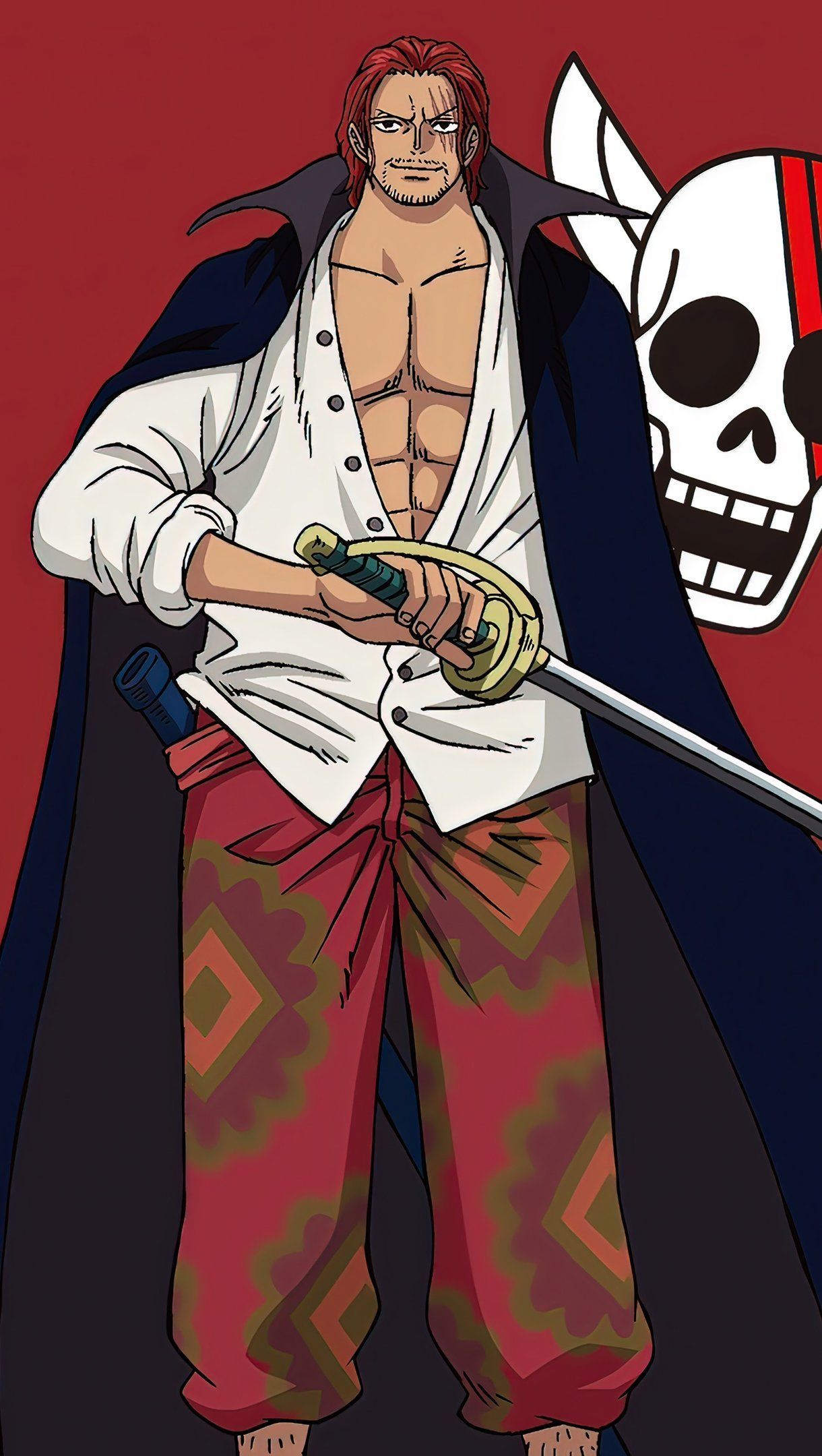 1220x2160 Shanks from One Piece Anime Wallpaper 4k for iPhone and Mobile Phone