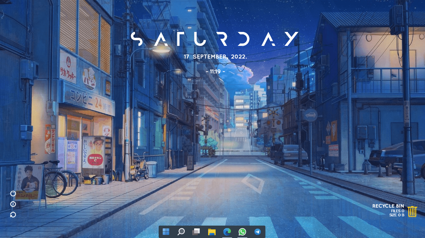 1366x768 My basic anime Windows 11 desktop