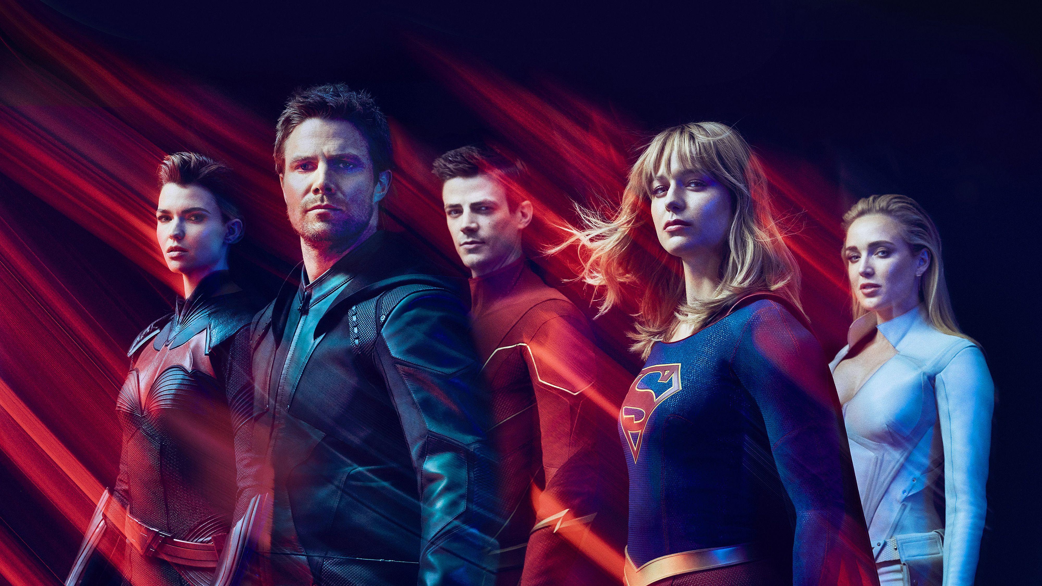 4000x2250 The Flash Supergirl Arrow Batwoman White Canary 4K Wallpaper