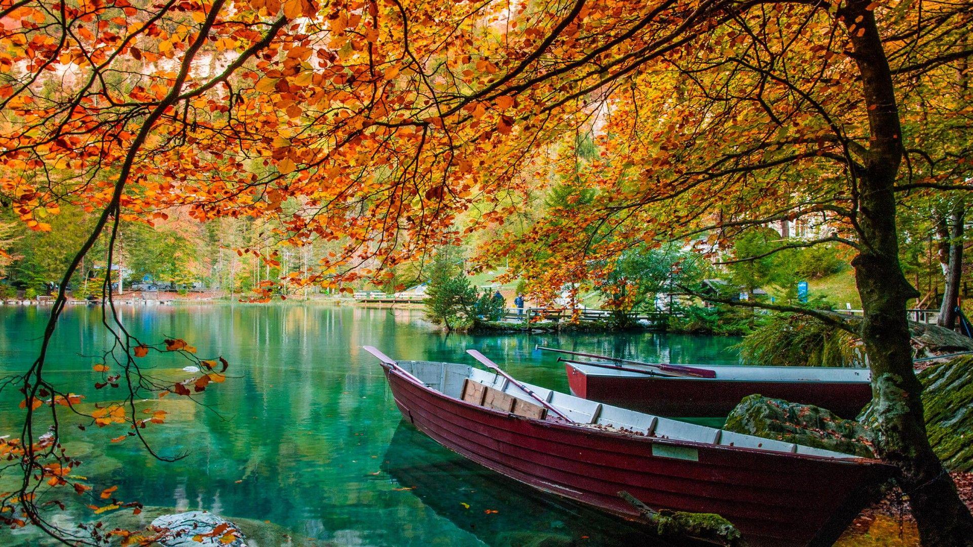 1920x1080 Autumn Lake Beautiful Turquoise Water Trees HD Wallpaper 73142