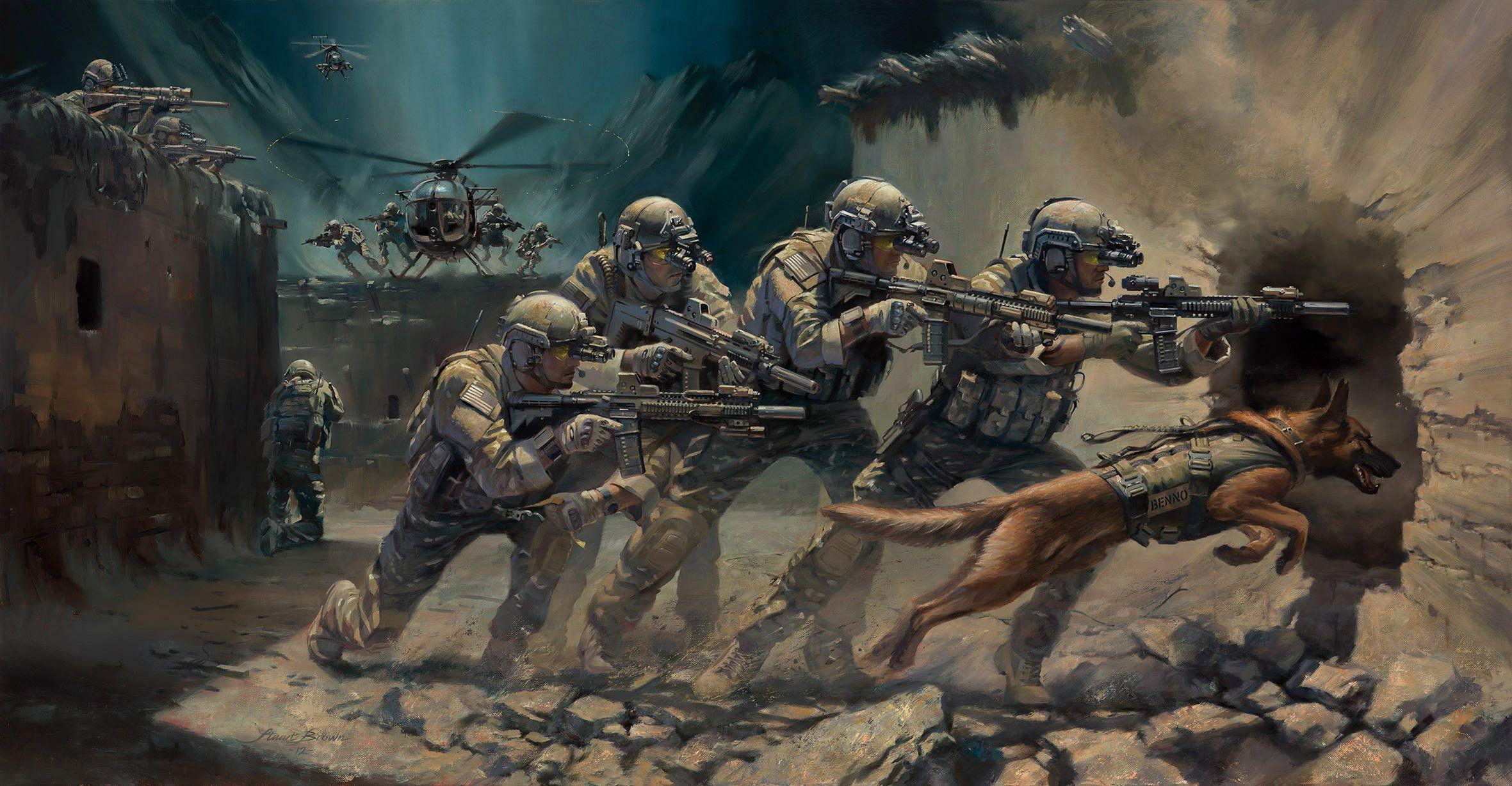 2361x1227 Army Delta Force Wallpaper