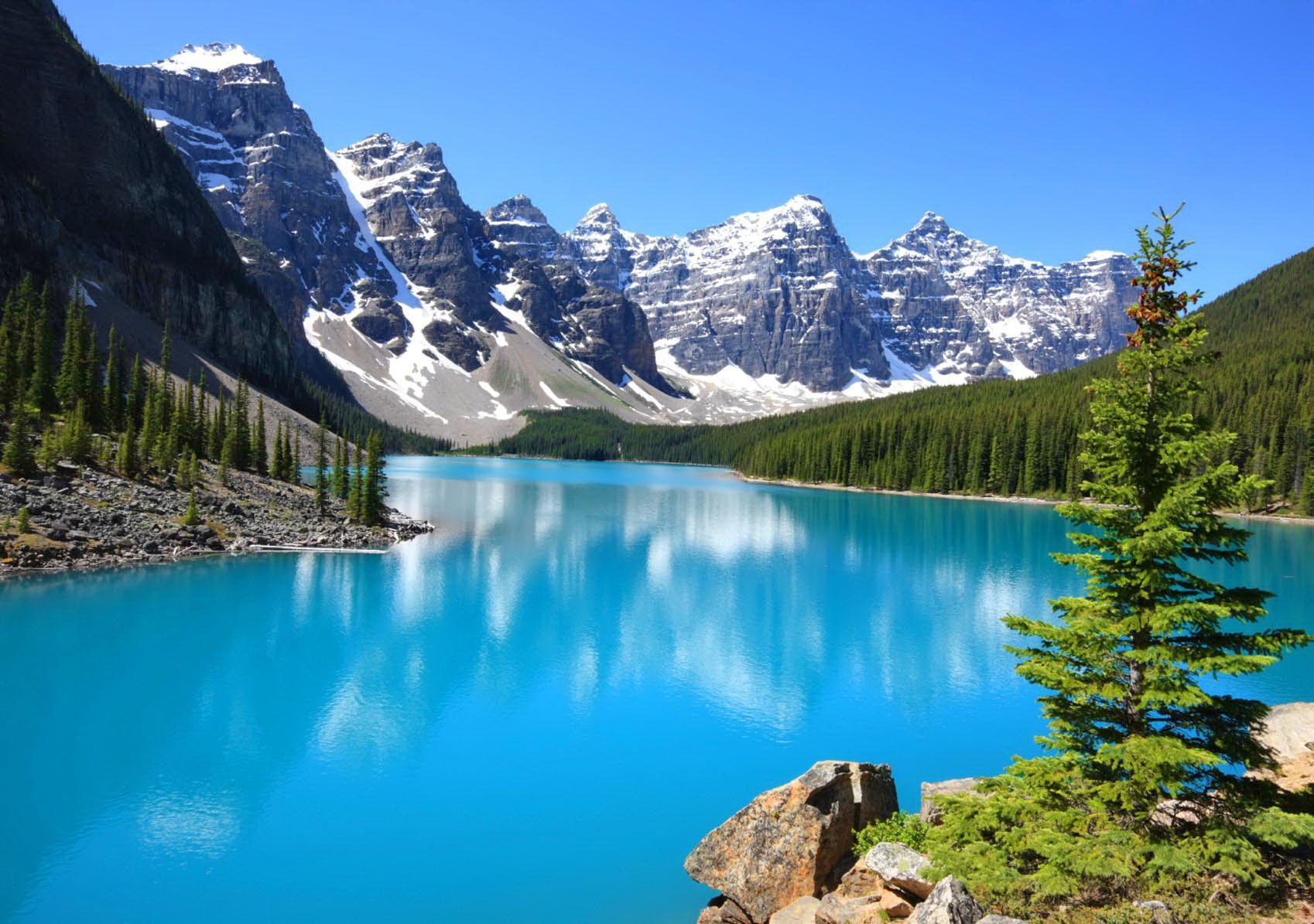 1698x1195 Free download Moraine Lake And Faint Reflection HD Wallpaper