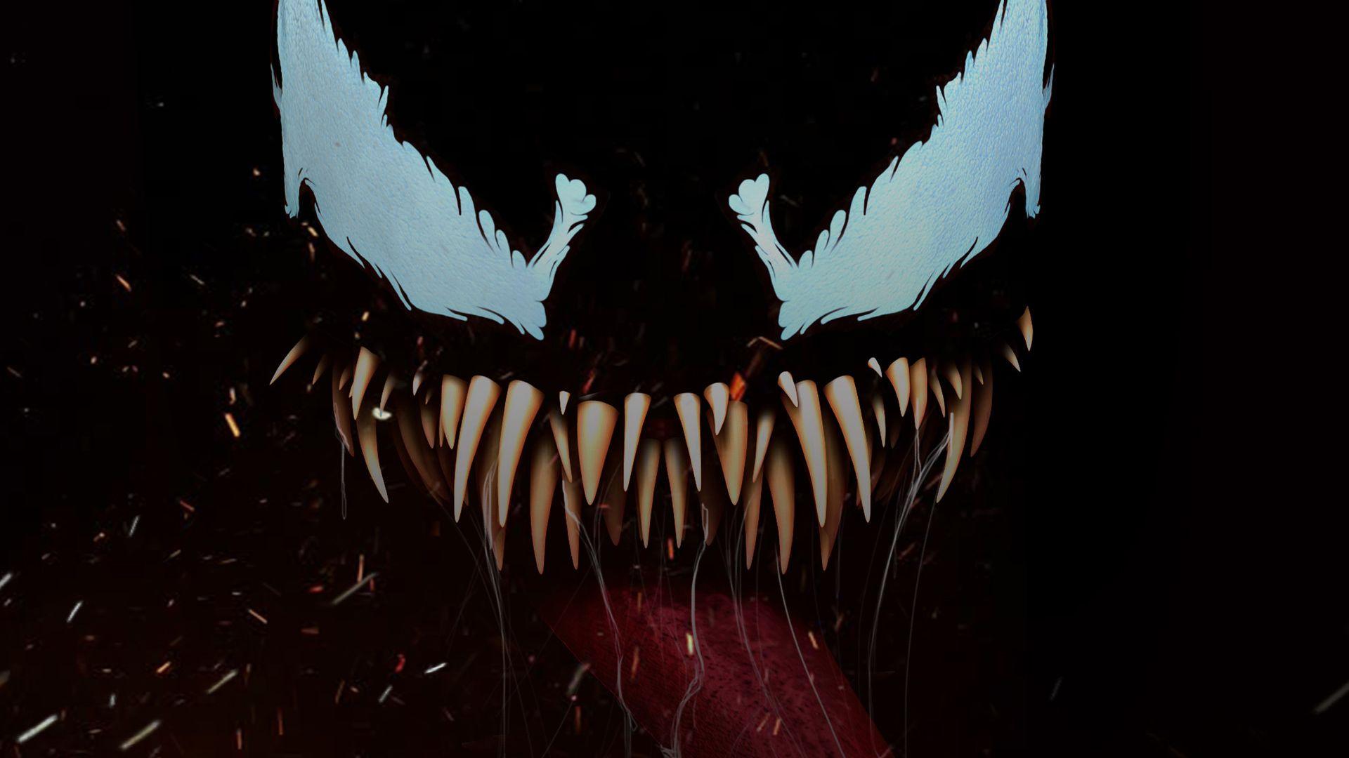1920x1080 Venom Closeup Face Art, HD Superheroes, 4k Wallpaper, Image