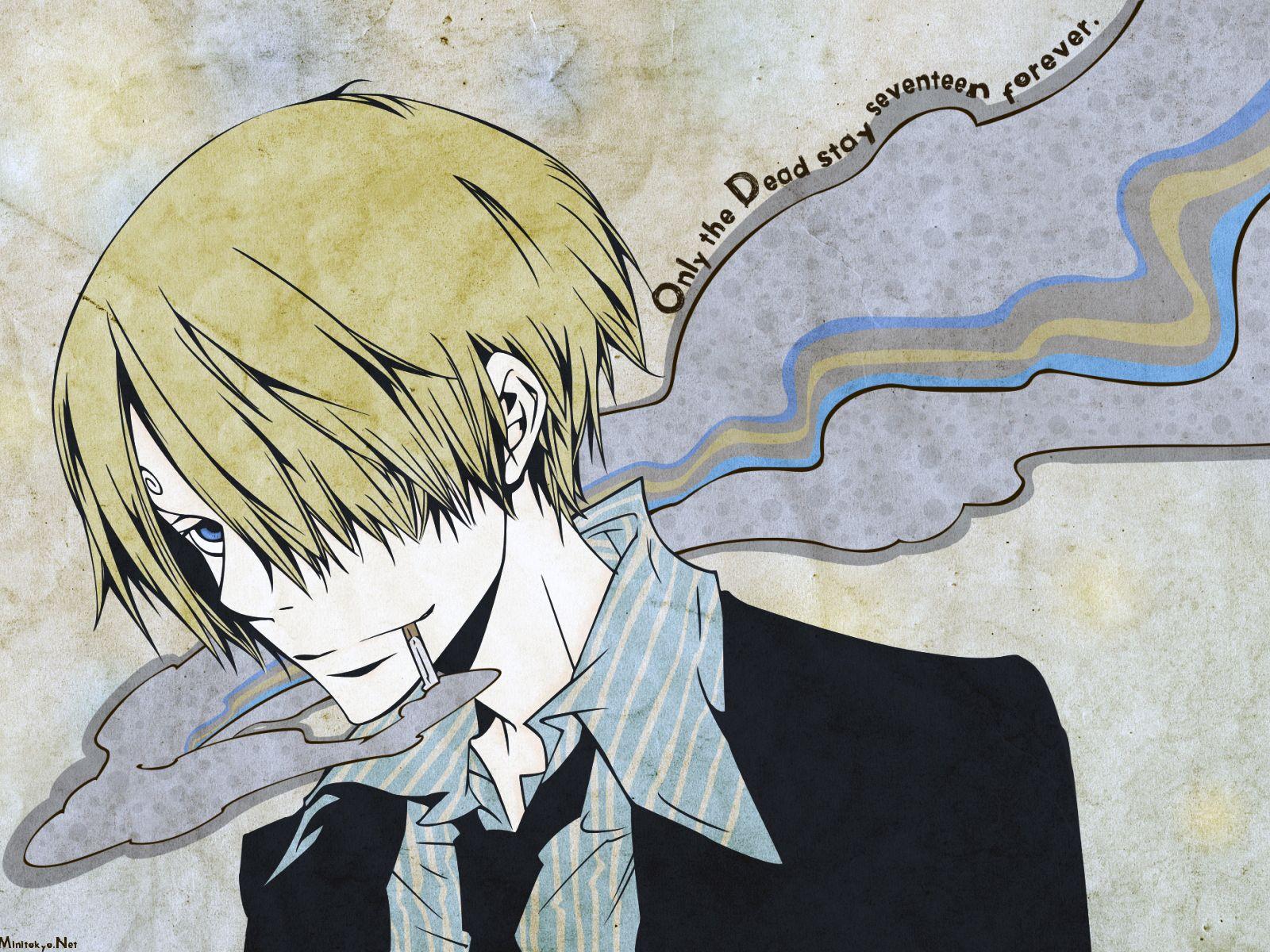 1600x1200 cigarette one piece sanji smoking. konachan.
