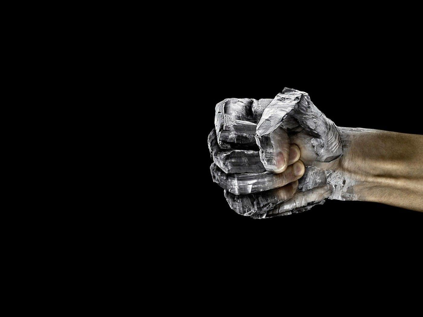 1400x1050 Black Fist Wallpaper