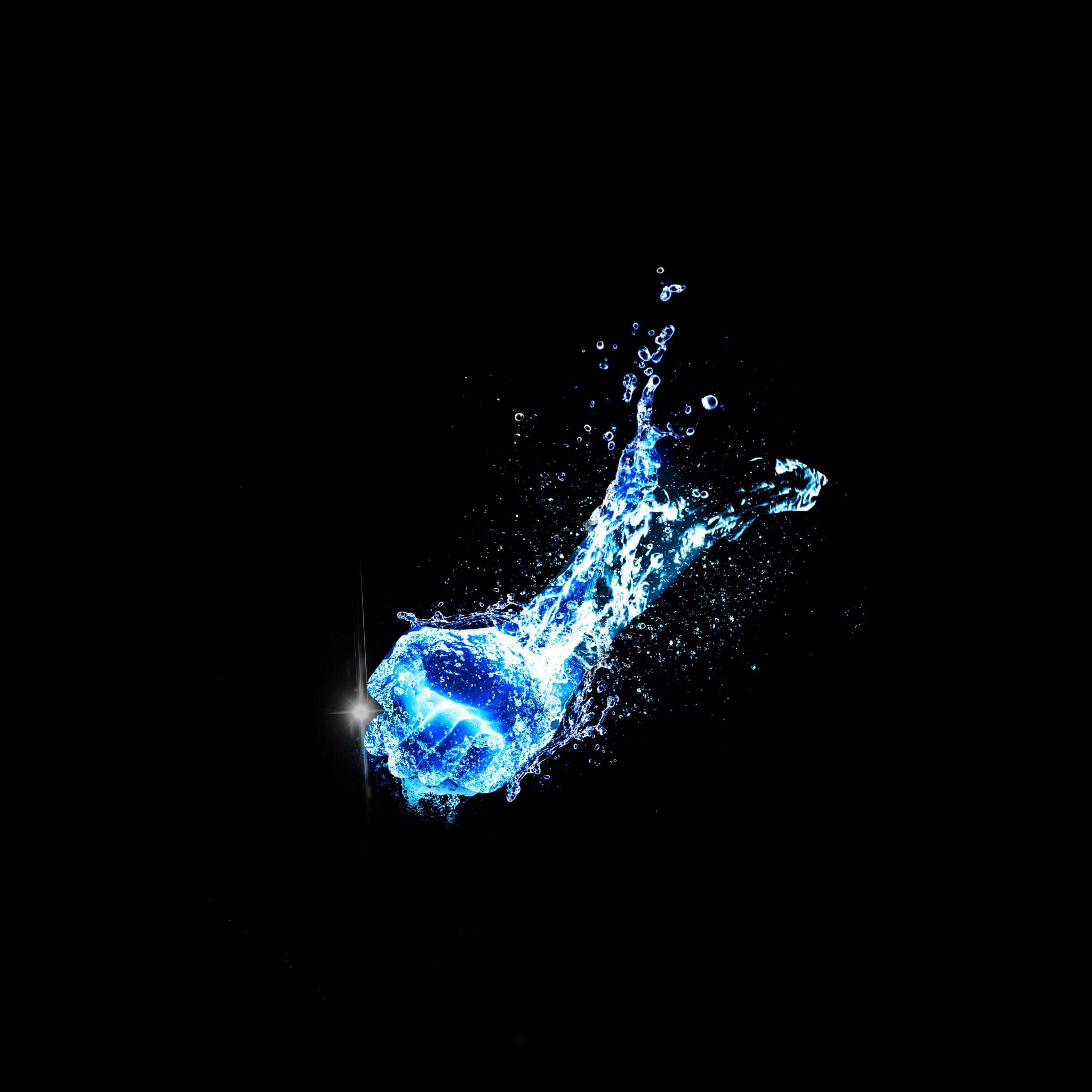 3415x3415 Download wallpaper 3415x3415 fist, water, spray, splash, hand ipad