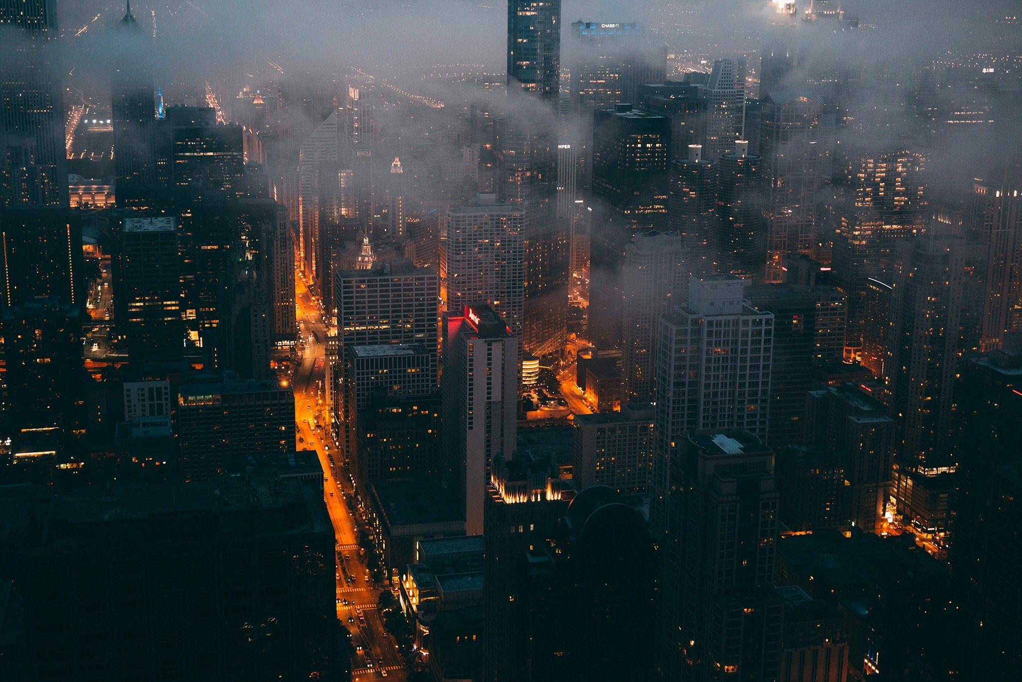 2048x1366 #cityscape, #city, #urban, #street, #mist, #building