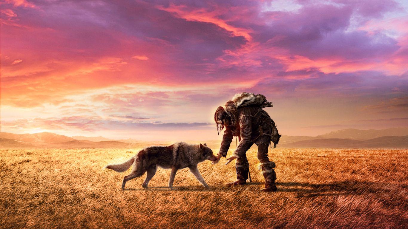 1366x768 Kodi Smit McPhee And Wolf Still From Alpha 2018 Movie