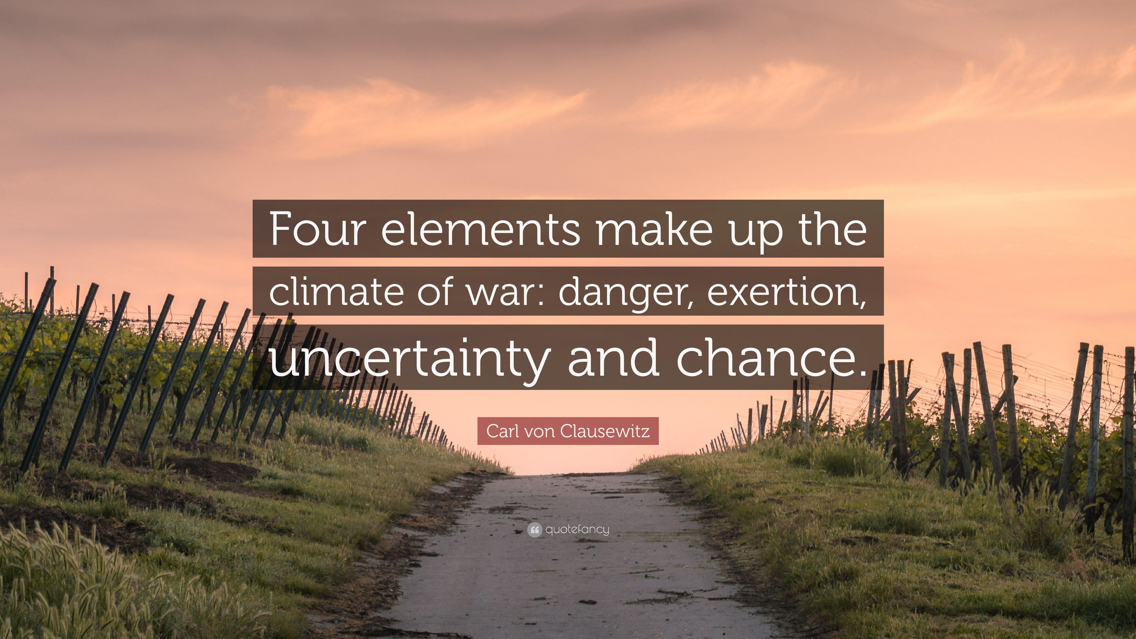 3840x2160 Carl von Clausewitz Quote: “Four elements make up the climate