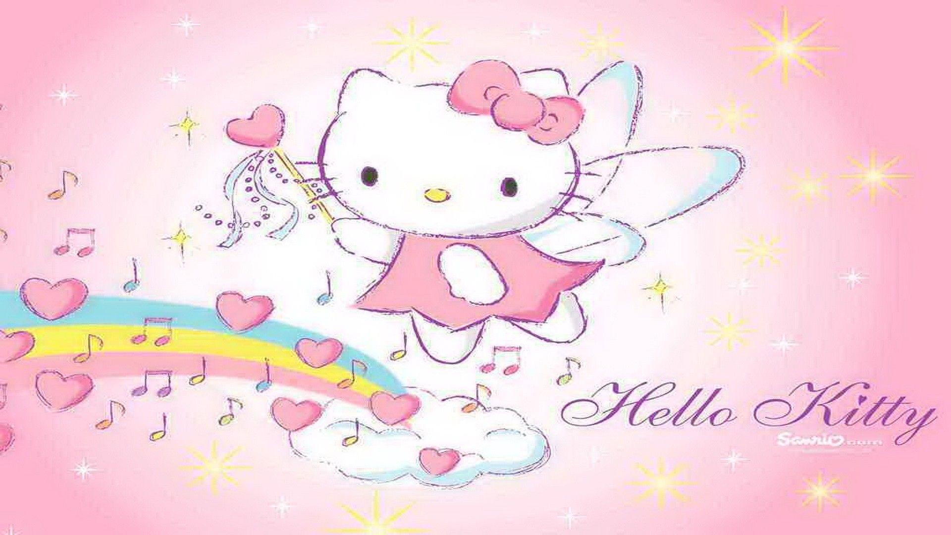 1920x1080 Hello Kitty Easter Wallpaper