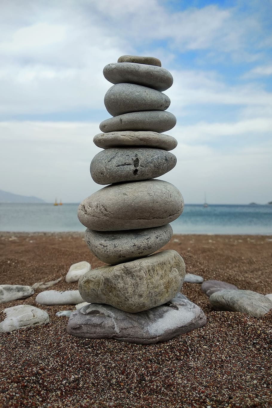 910x1365 HD wallpaper: pebble, turkey, marmaris, sea, beach, sand, macro