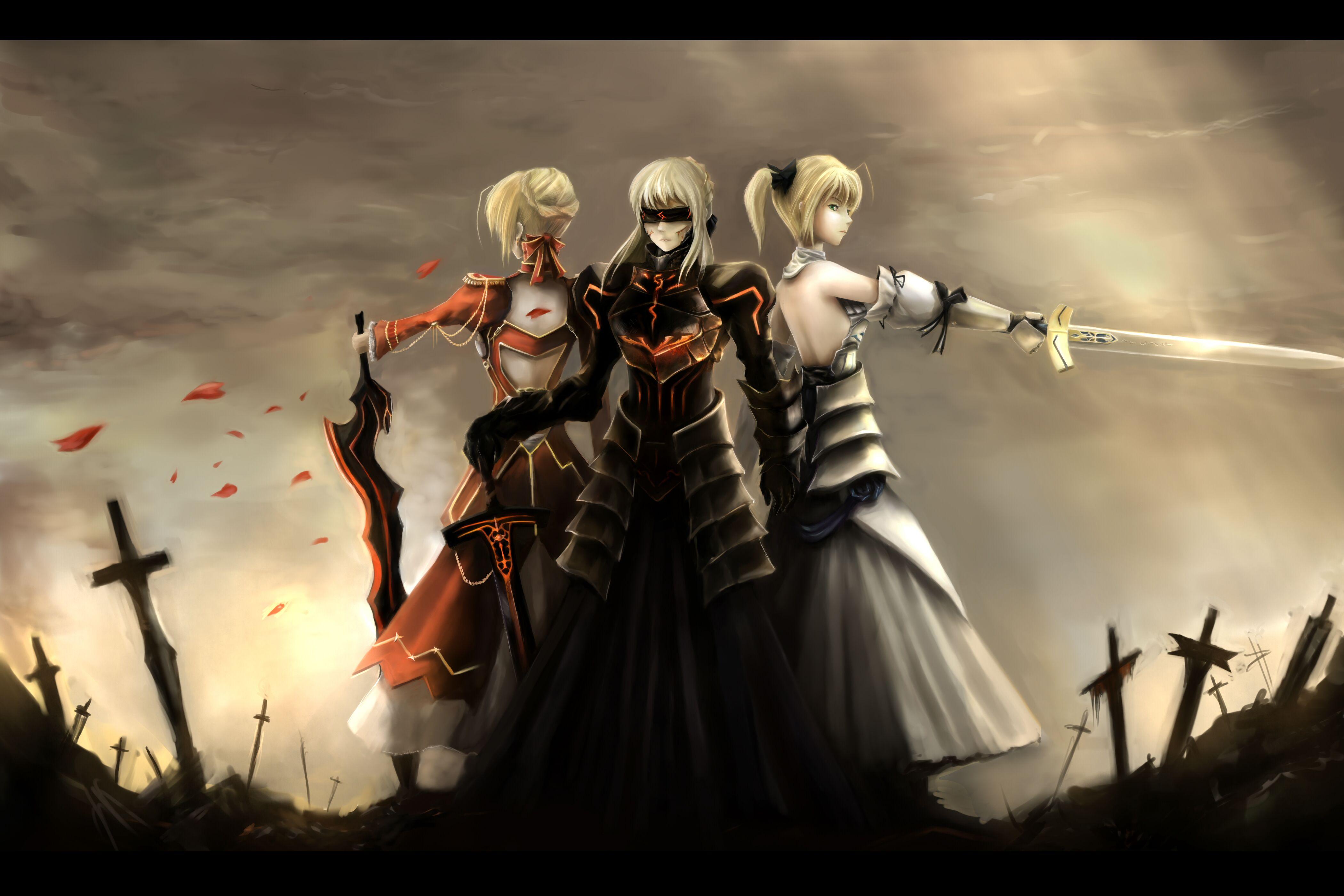4200x2800 Fate extra fate stay night nopnop saber sword weapon wallpaper