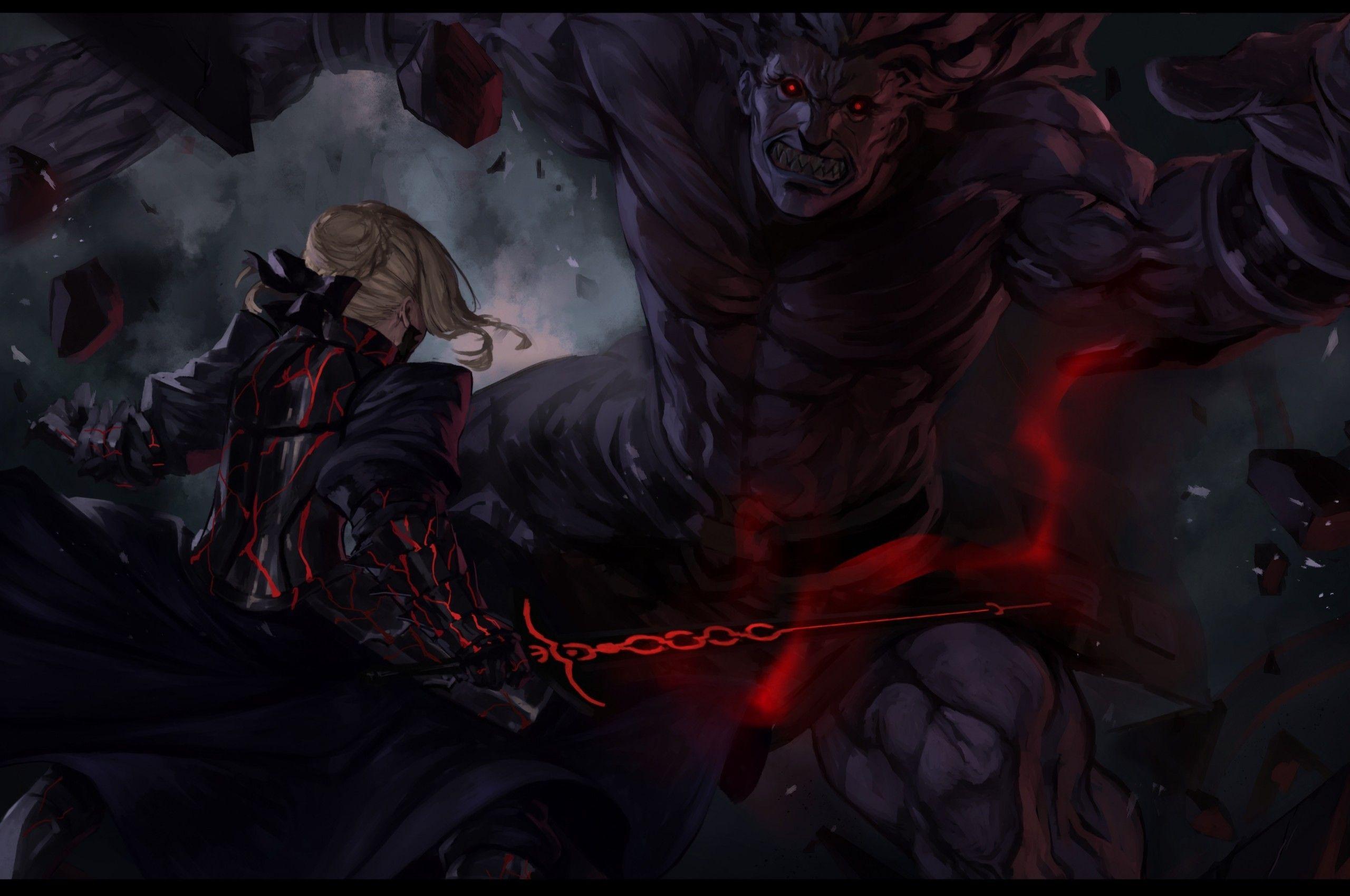 2560x1700 Download 2560x1700 Artoria Pendragon, Fate Stay Night, Saber, Monster, Dark, Artwork, Braid, Blonde, Armor Wallpaper for Chromebook Pixel