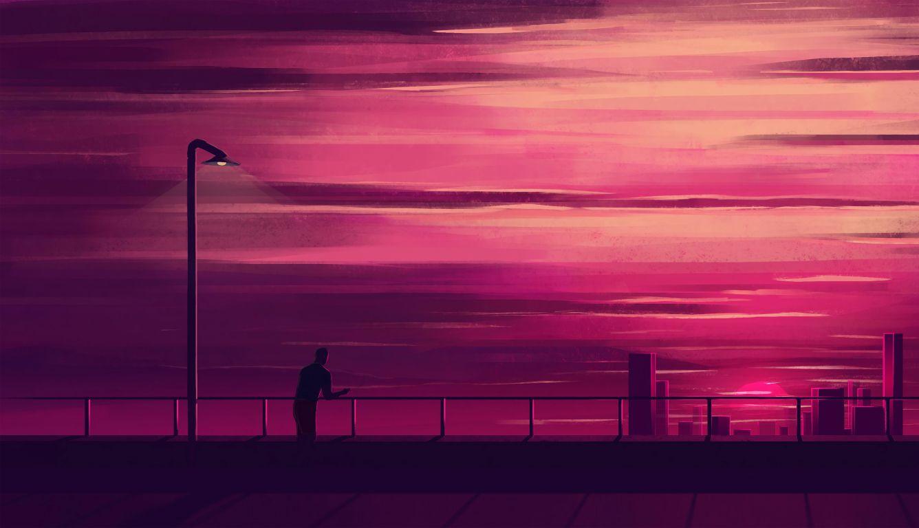 1336x768 Watching The Cloud Float HD Laptop Wallpaper, HD Artist