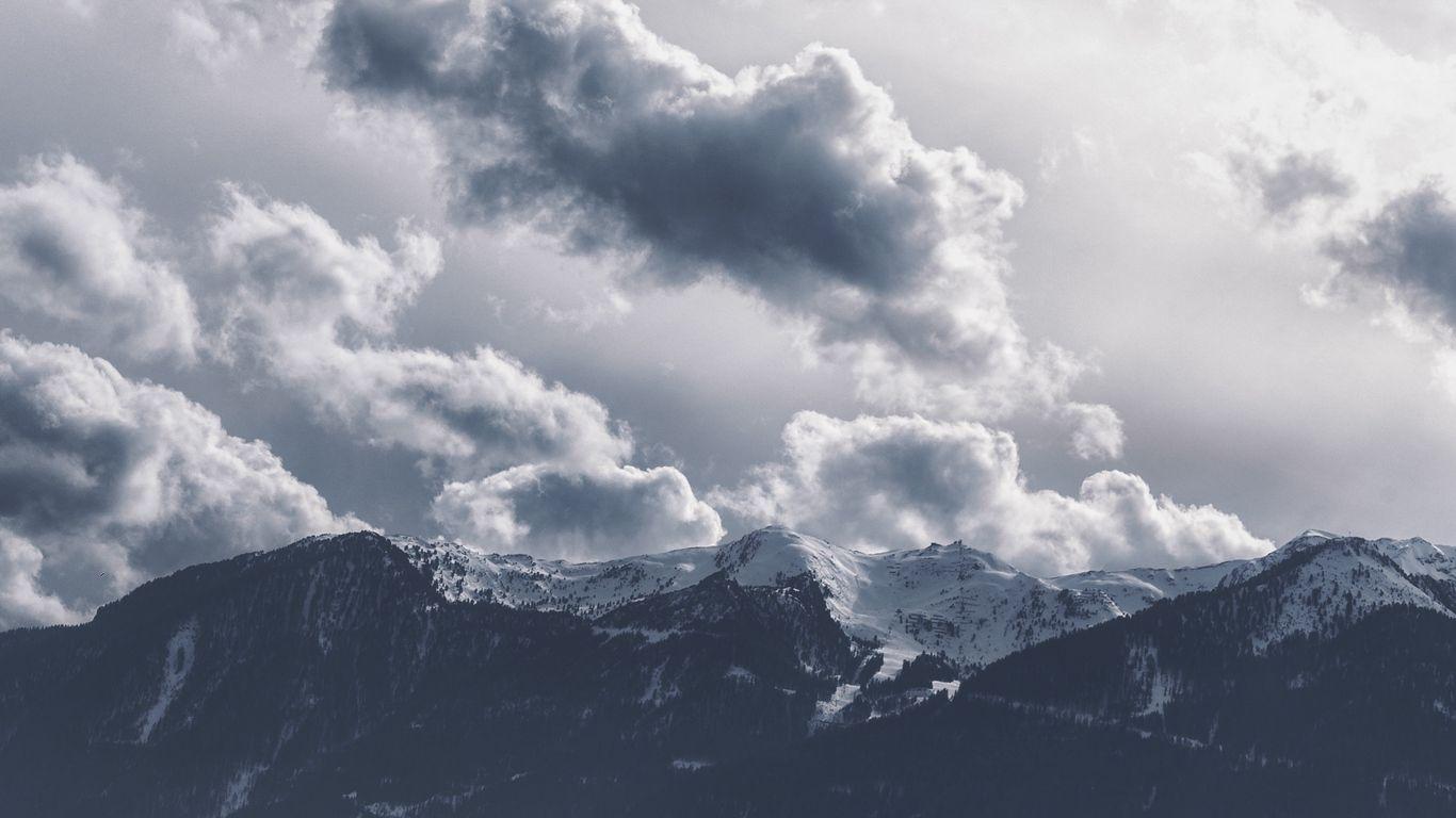 1366x768 Download wallpaper 1366x768 mountains, clouds, peaks tablet