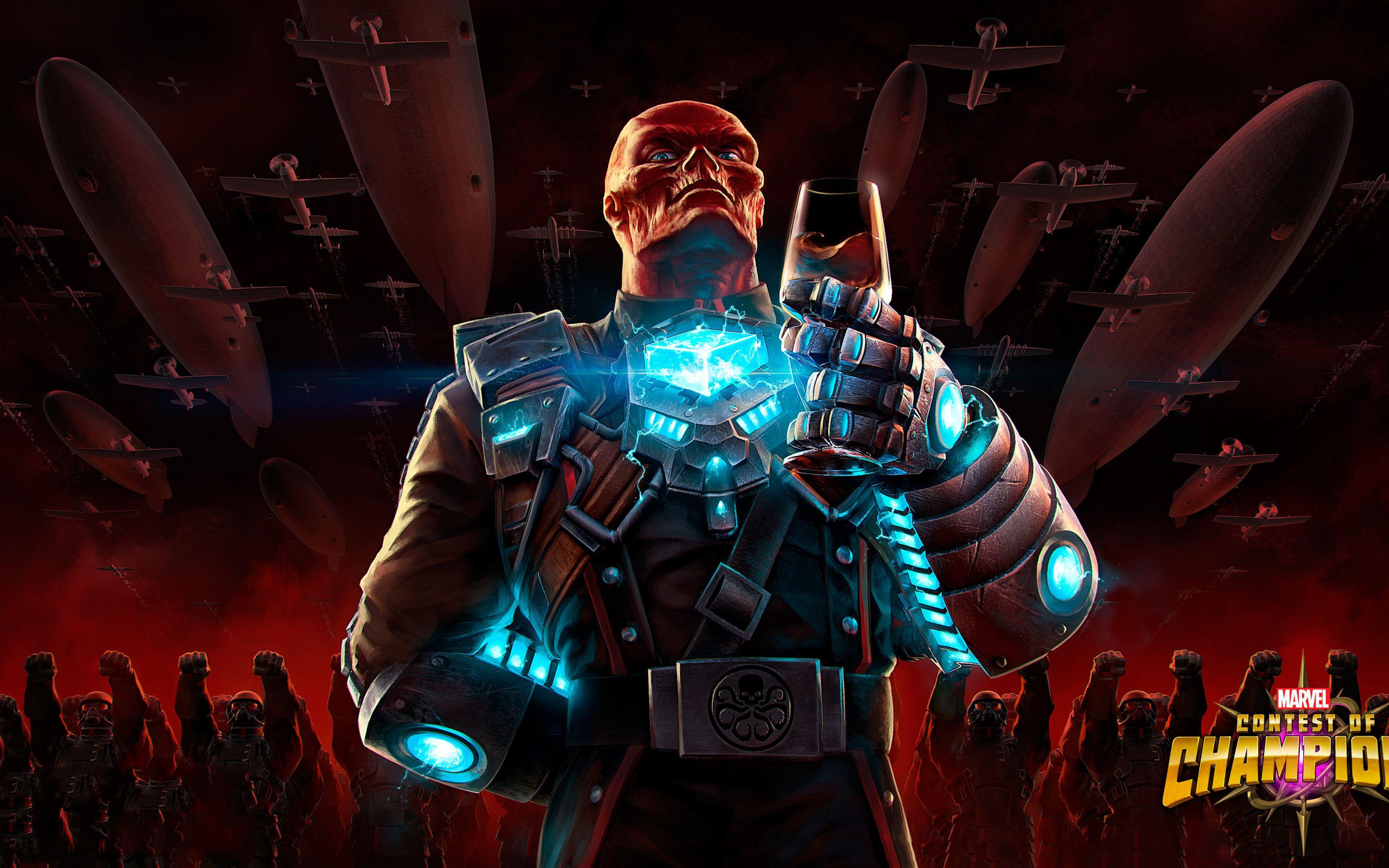 3840x2400 Red Skull Contest of Champions 4k Wallpaper