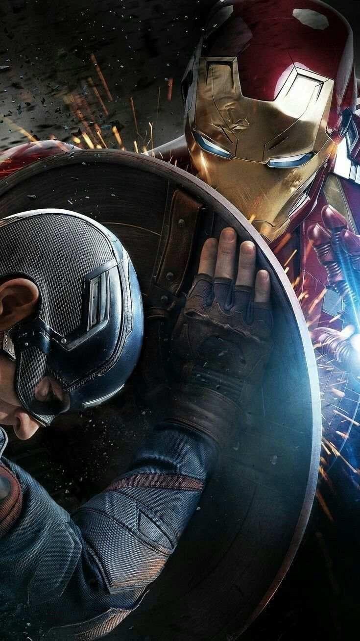 735x1308 Captain America Vs Iron Man Wallpaper #wallpaper #wallpaper