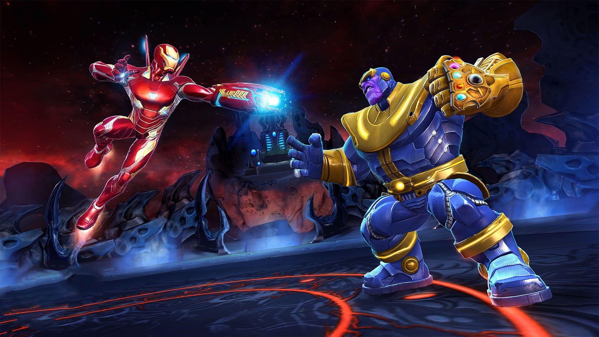 1920x1080 Iron Man And Thanos Marvel Contest Of Champions Contest