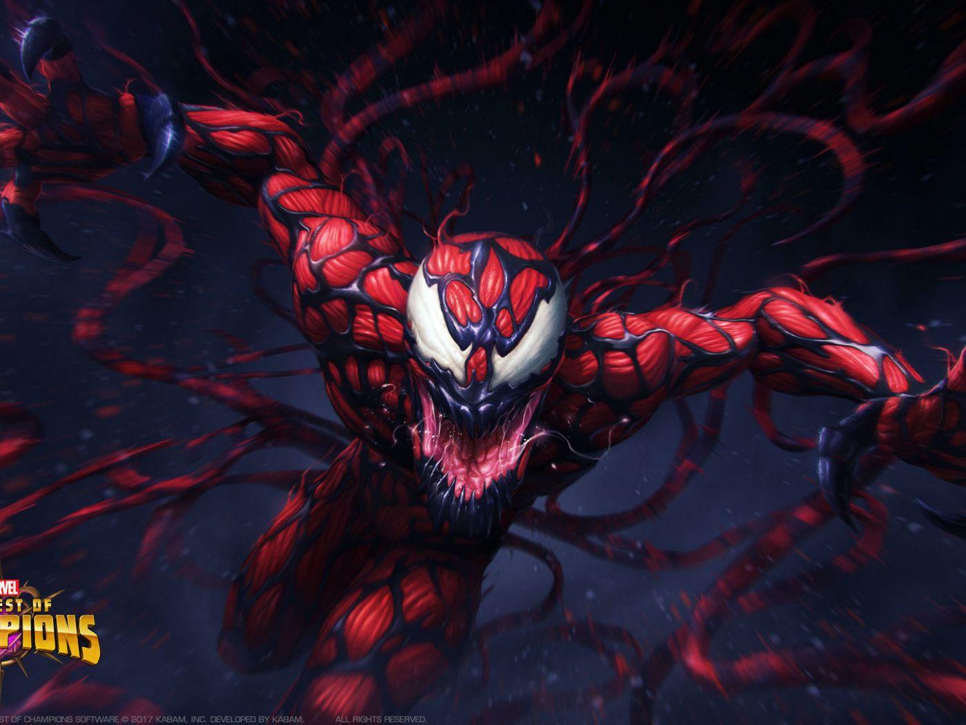 1400x1050 Download Marvel: Contest of Champions, mobile game, carnage