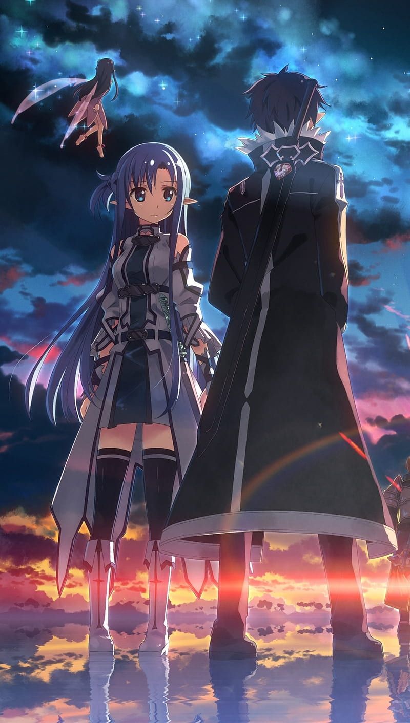 800x1412 Sword Art Online asuna, kirito, yui, HD phone wallpaper