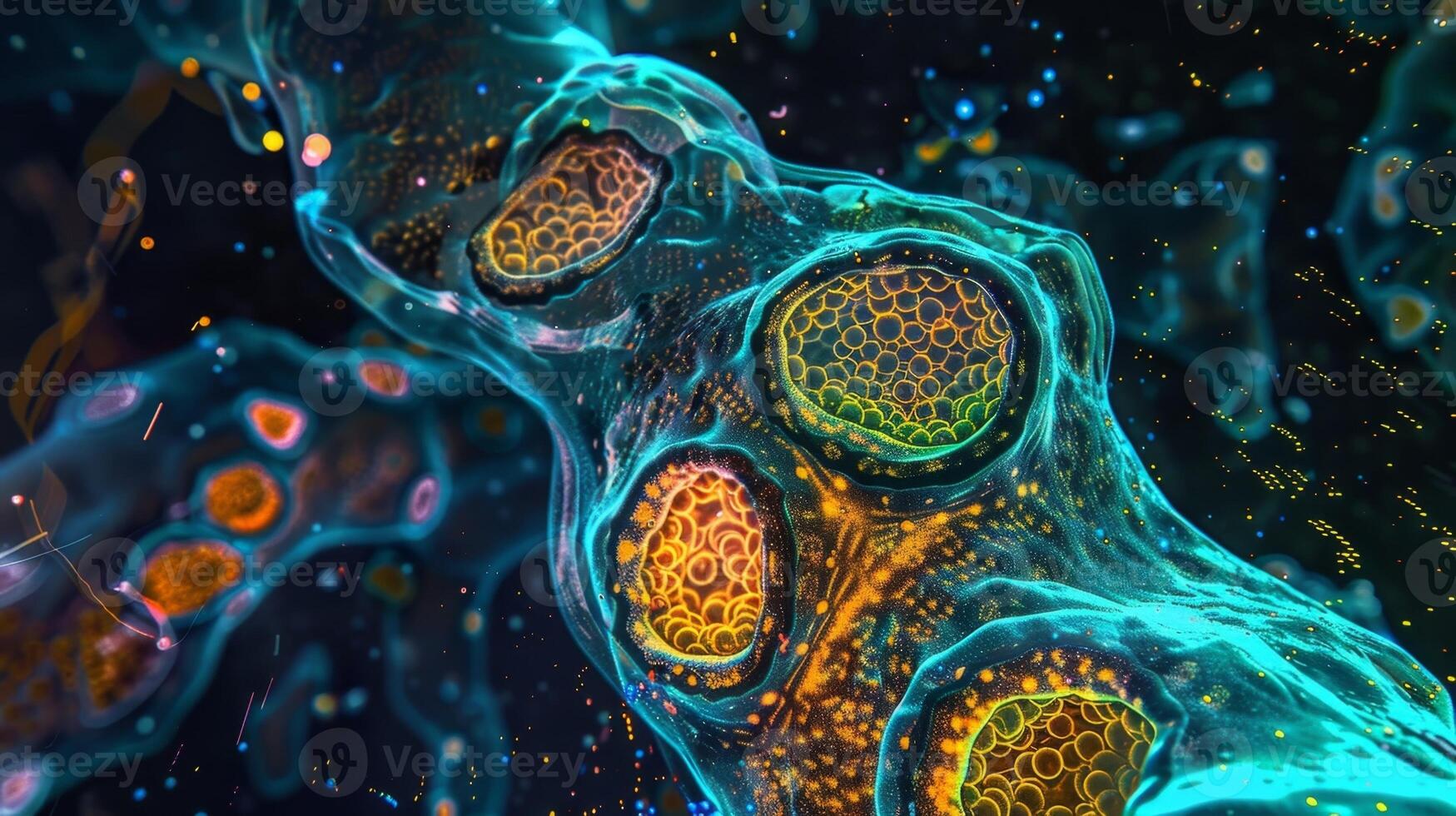 1749x980 A fluorescence micrograph of a cell undergoing DNA replication in the S phase of the cell cycle