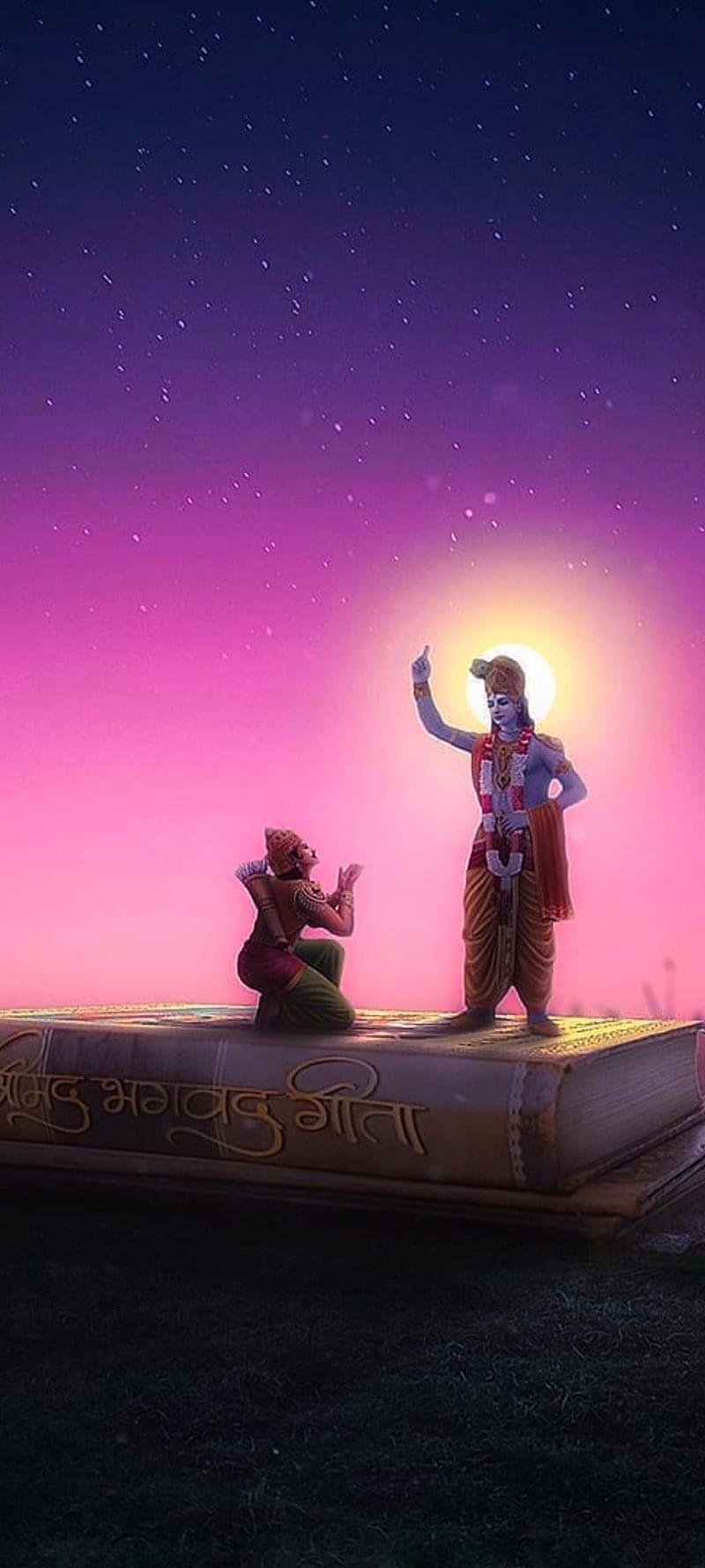 800x1778 Lord Krishna, sky, Kurukshetra, HD phone wallpaper