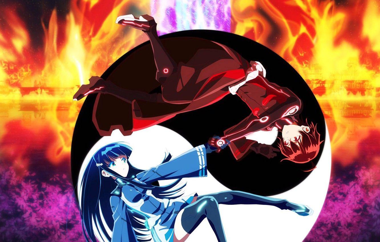 1332x850 Wallpaper girl, boy, exorcist, Sousei no Onmyouji, Benio Adashino