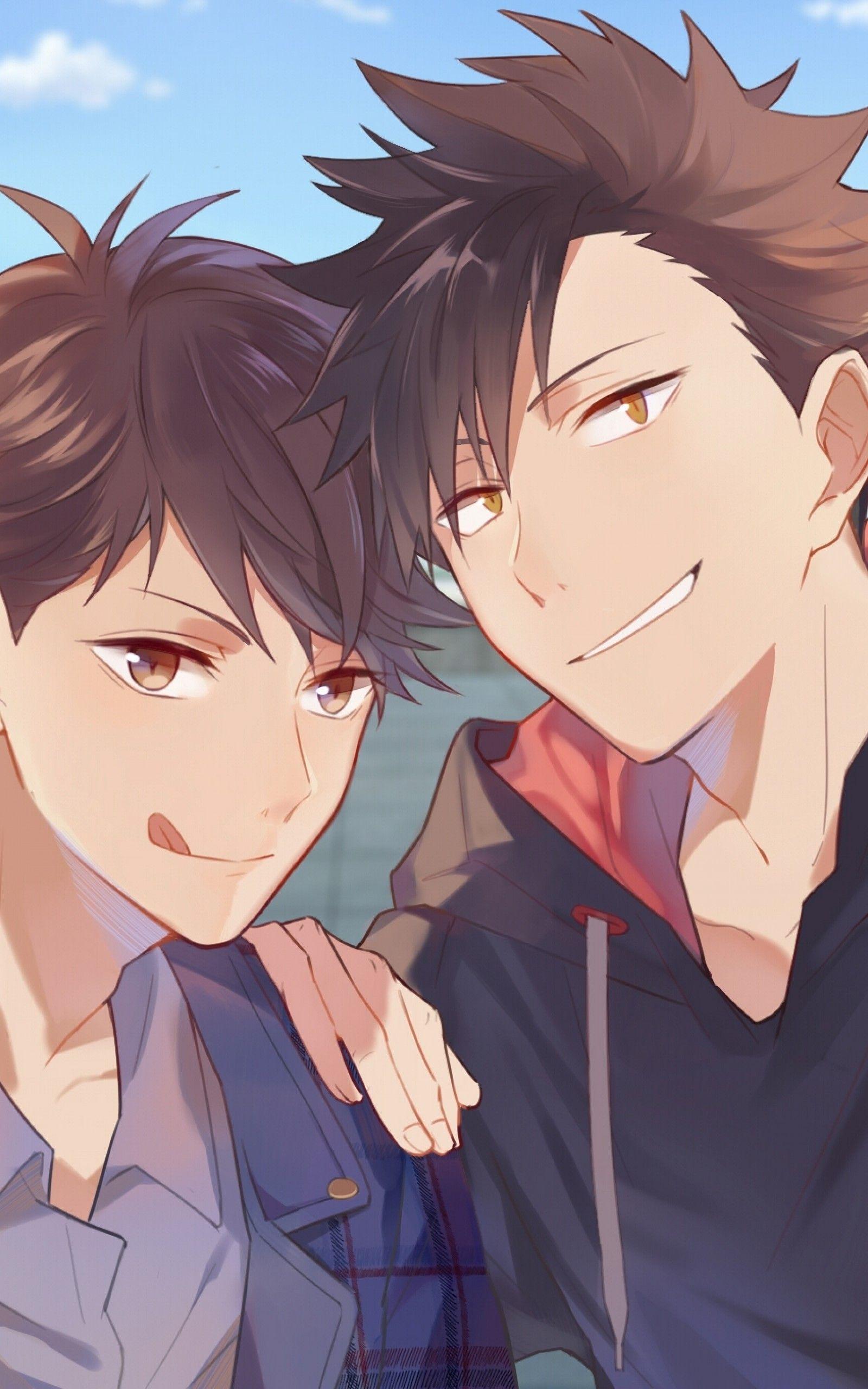 1600x2560 Download 1600x2560 Oikawa Tooru, Kuroo Tetsurou, Haikyuu, Friends