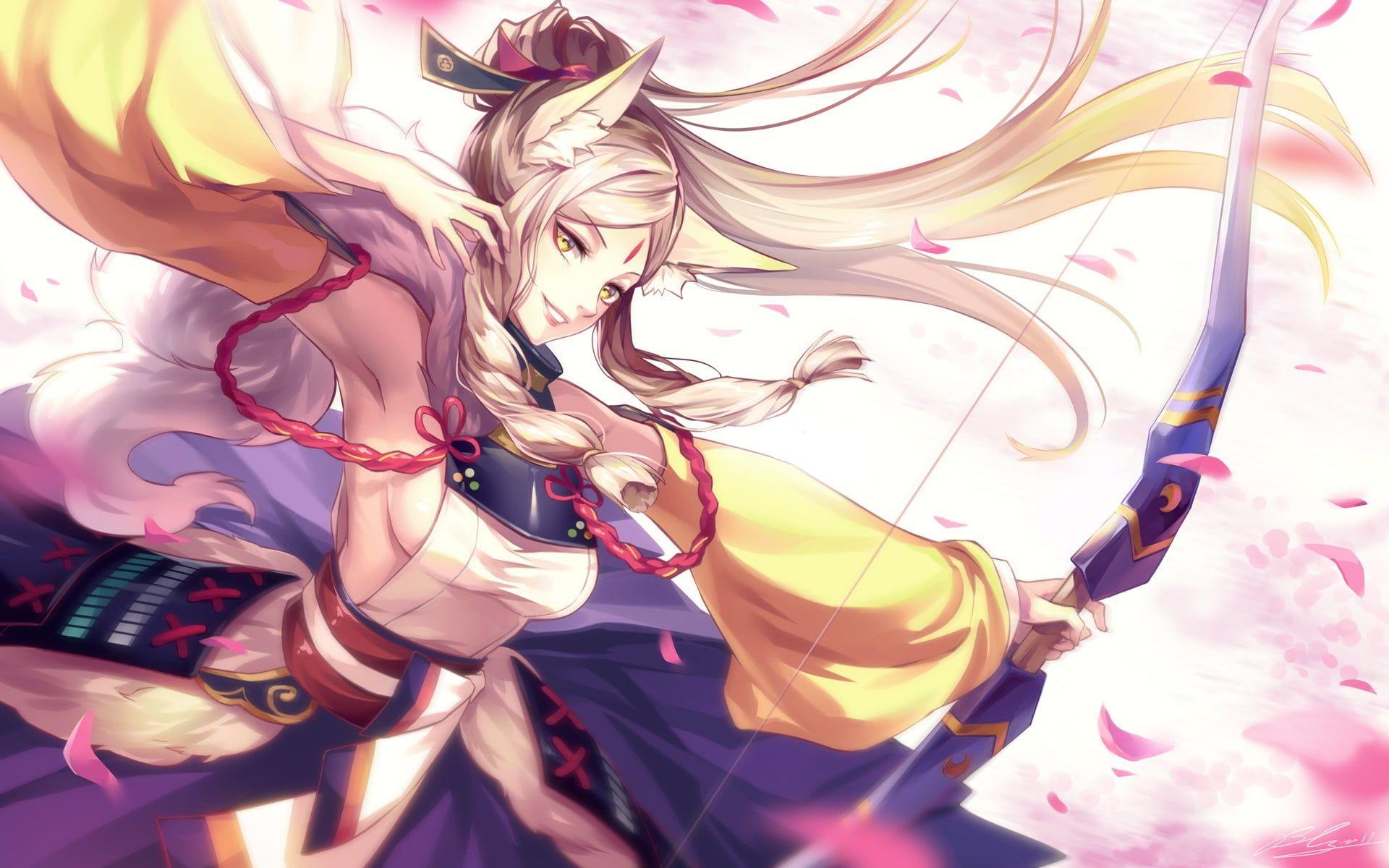 1920x1200 Onmyouji character illustration, Sousei no Onmyouji, animal ears