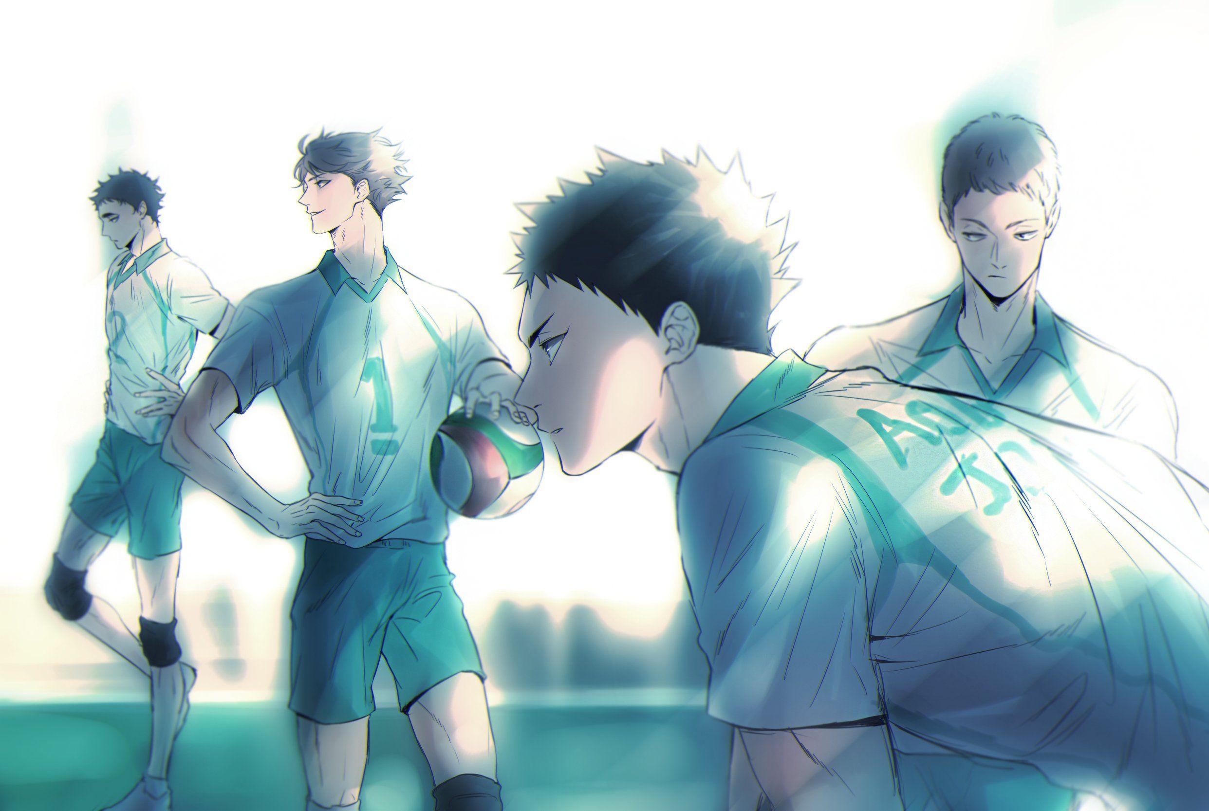 2483x1666 Haikyuu !!  Hình nền Hanamaki Takahiro Oikawa Tooru Matsukawa Issei Iwaizumi Hajime.  2483x1666