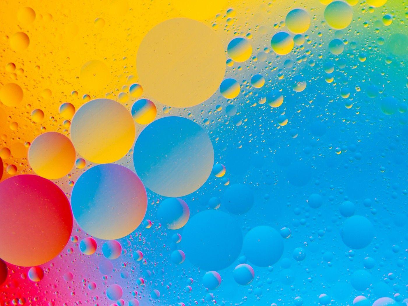 1400x1050 Colourful Bubbles 4K HD Abstract Wallpaper 1400x1050