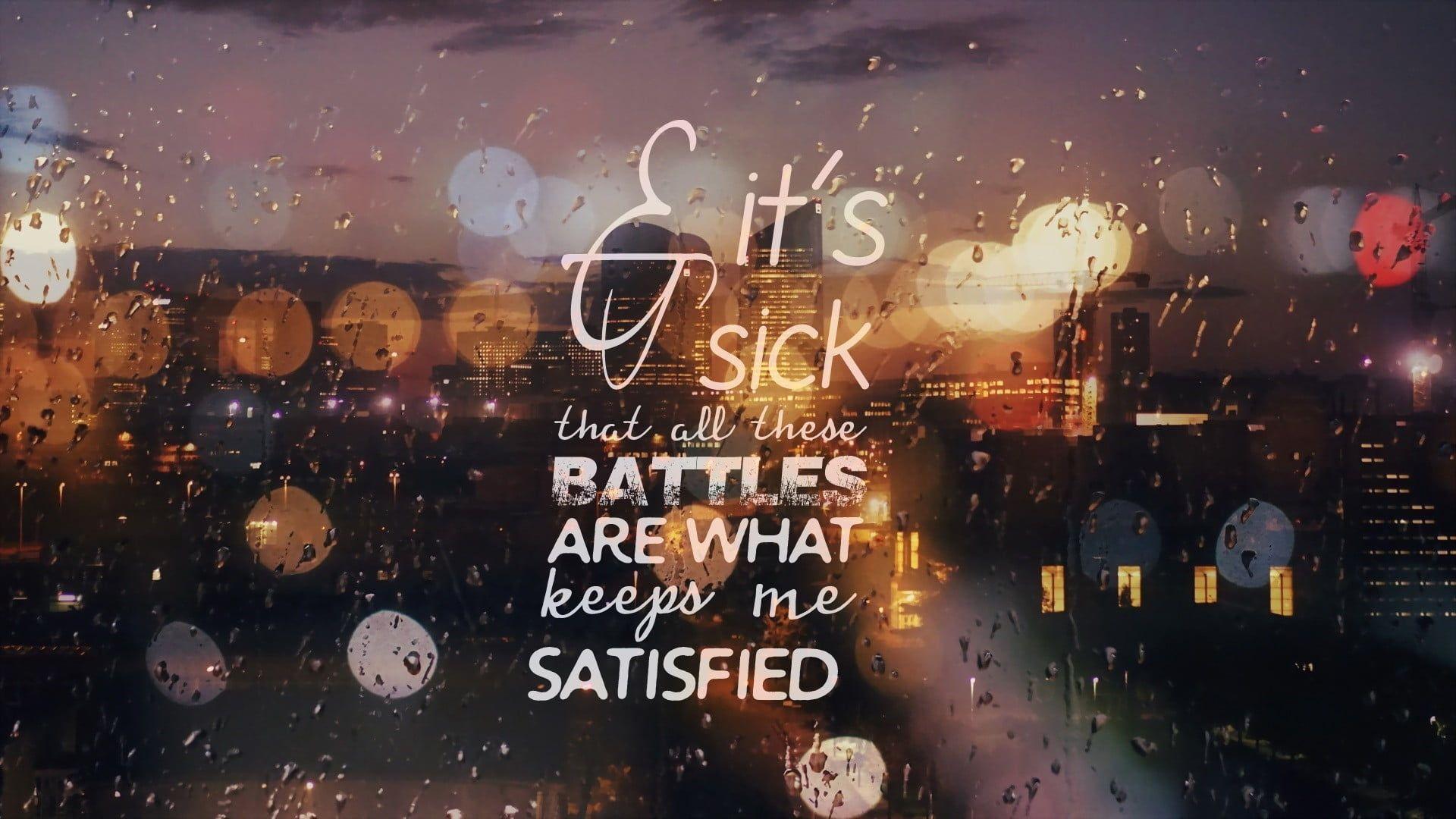 1920x1080 It's Sick text, typography, quote, songs, Eminem HD wallpaper