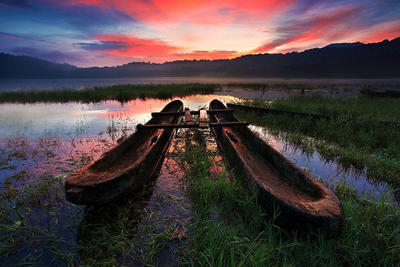 1280x853 Ảnh Indonesia Tamblingan Hồ Bali Thiên nhiên Bầu trời Bình minh và hoàng hôn