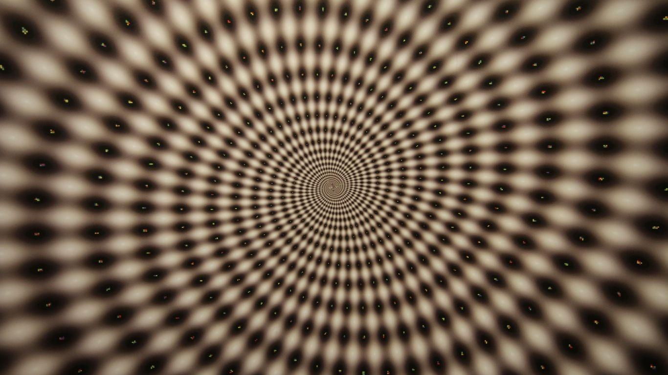 1366x768 Download wallpaper 1366x768 optical illusion, rotation, spiral