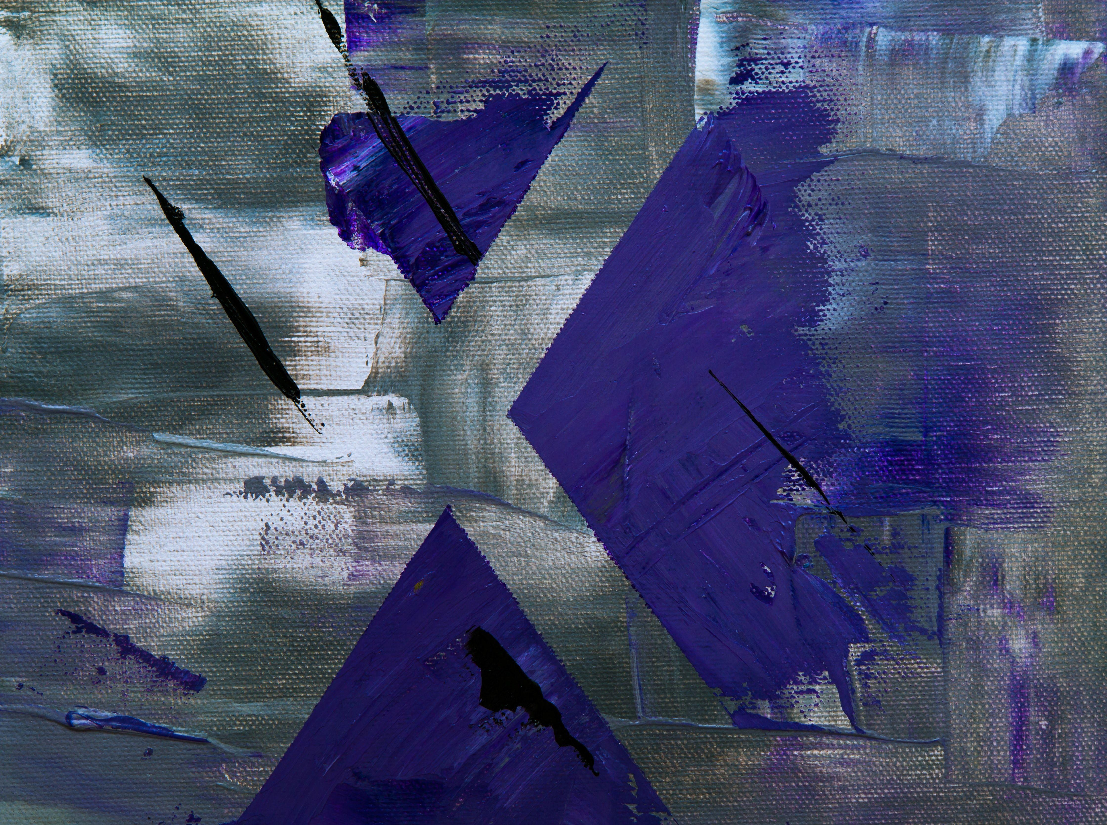 4479x3339 Blue and Grey Paint Brush Stroke · Free