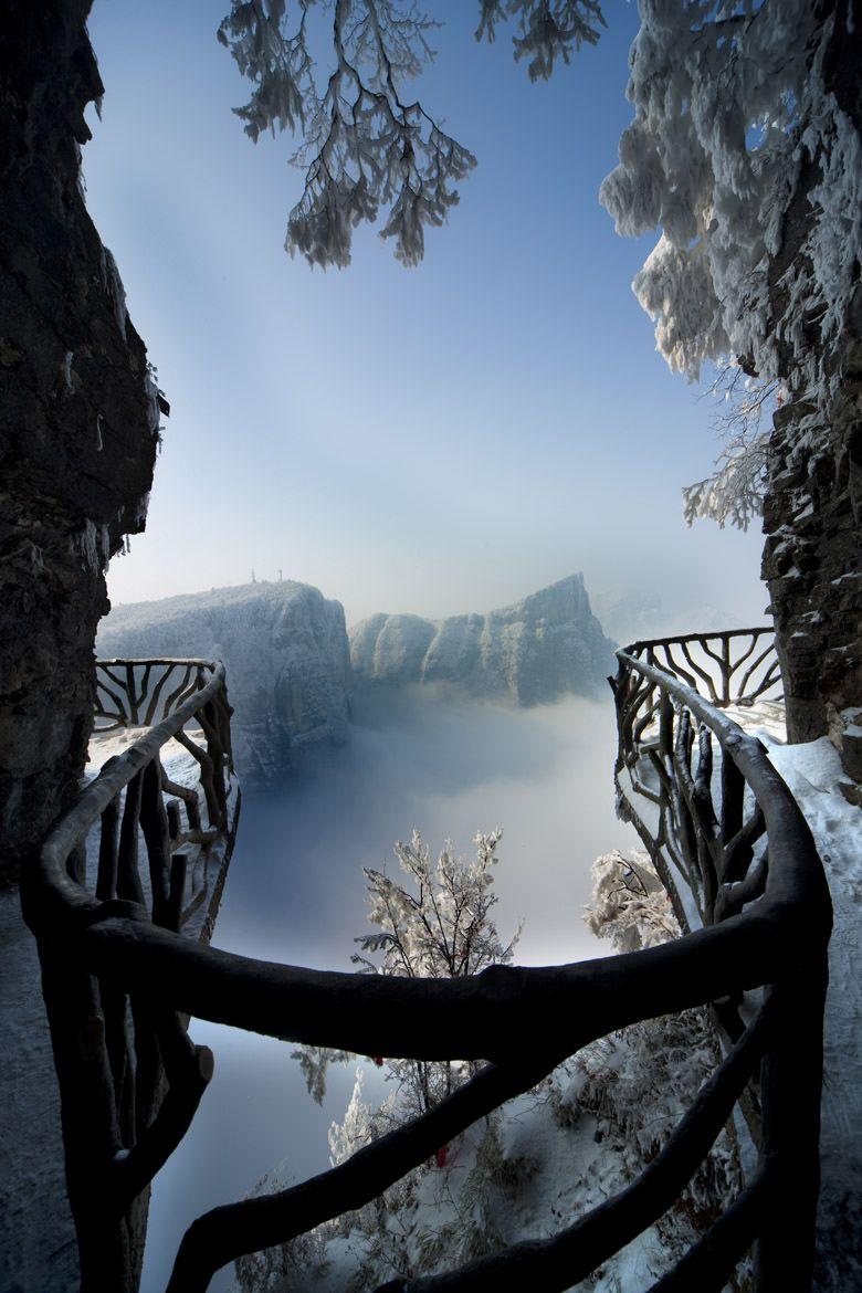 780x1170 View from Tianmen Cave, China