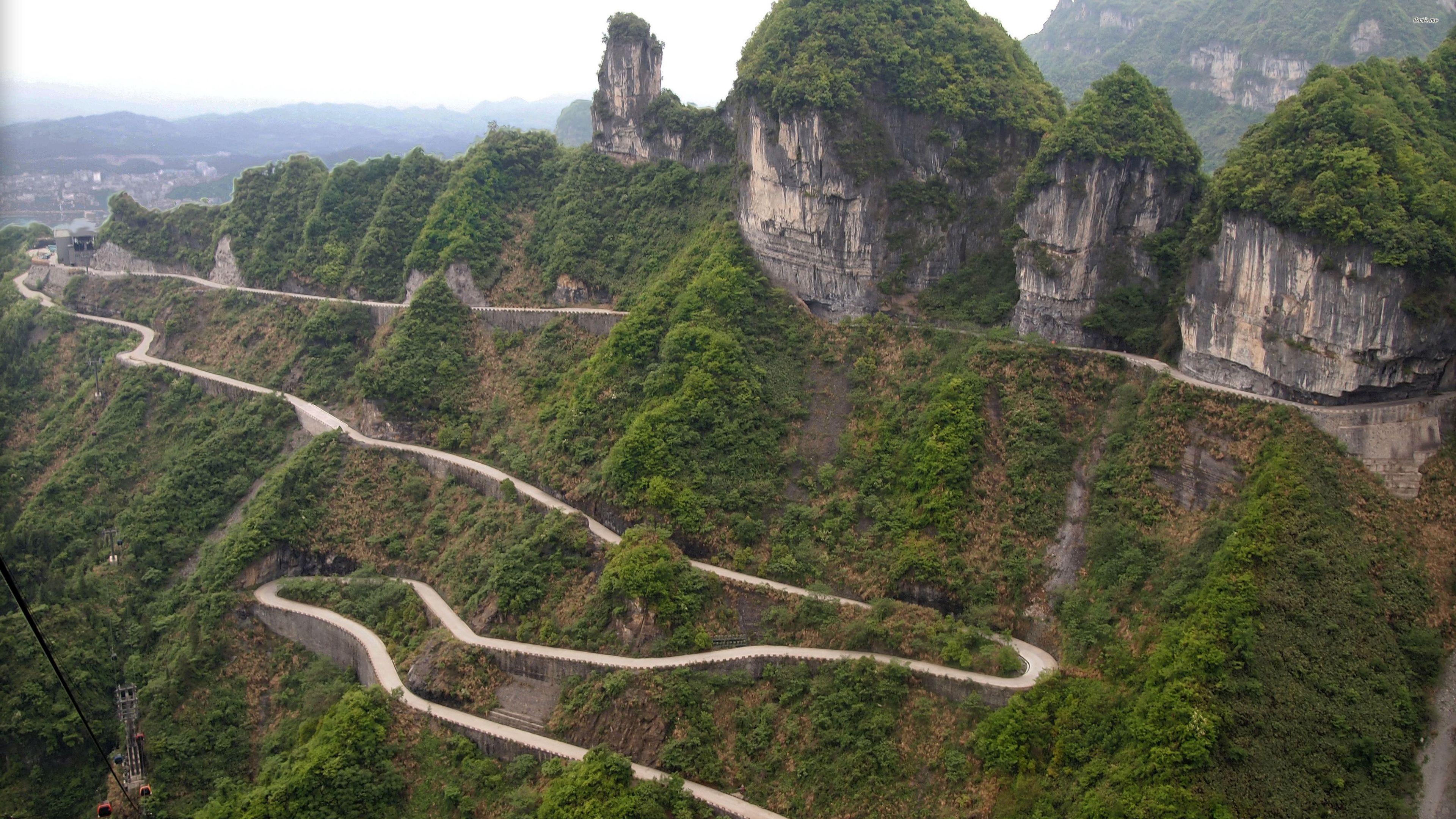 Road Tianmen Mountain Wallpaper