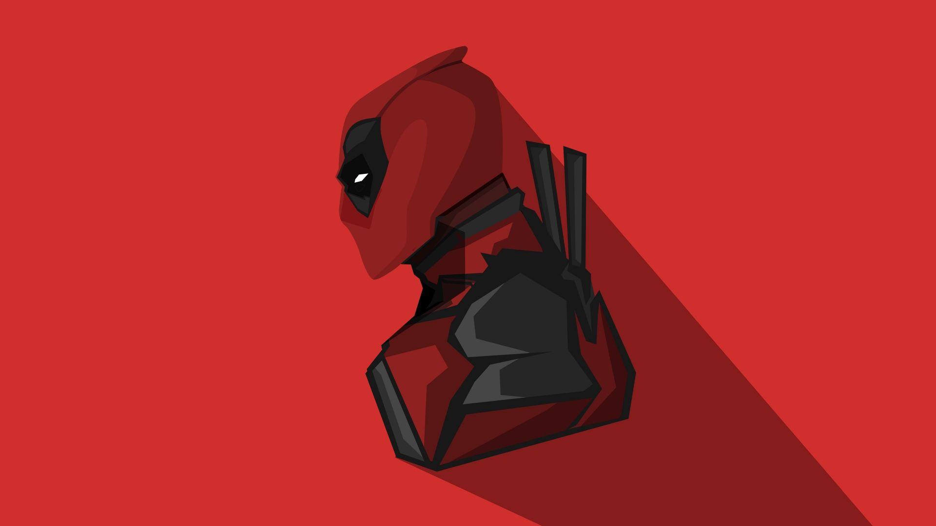 1920x1080 Download 1920x1080 wallpaper deadpool, marvel comics, minimal