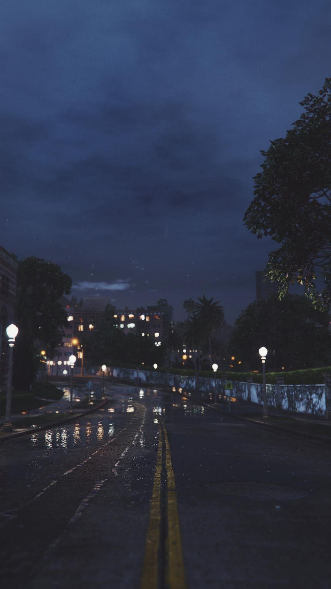 1080x1920 #rain, #road, #lights, #night sky, #night, #city wallpaper HD Wallpaper