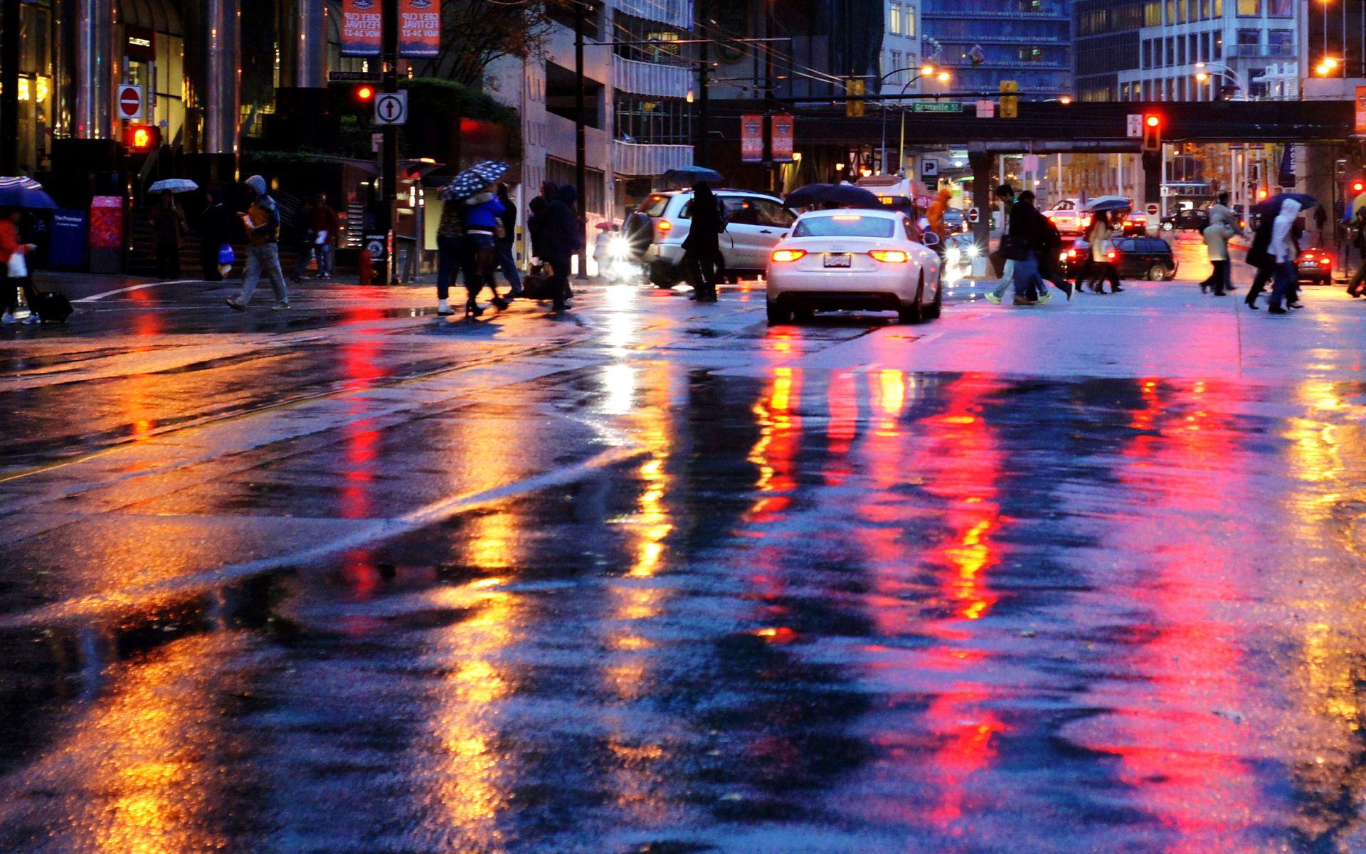 Night City Rain Lights Wallpapers - Top Free Night City Rain Lights