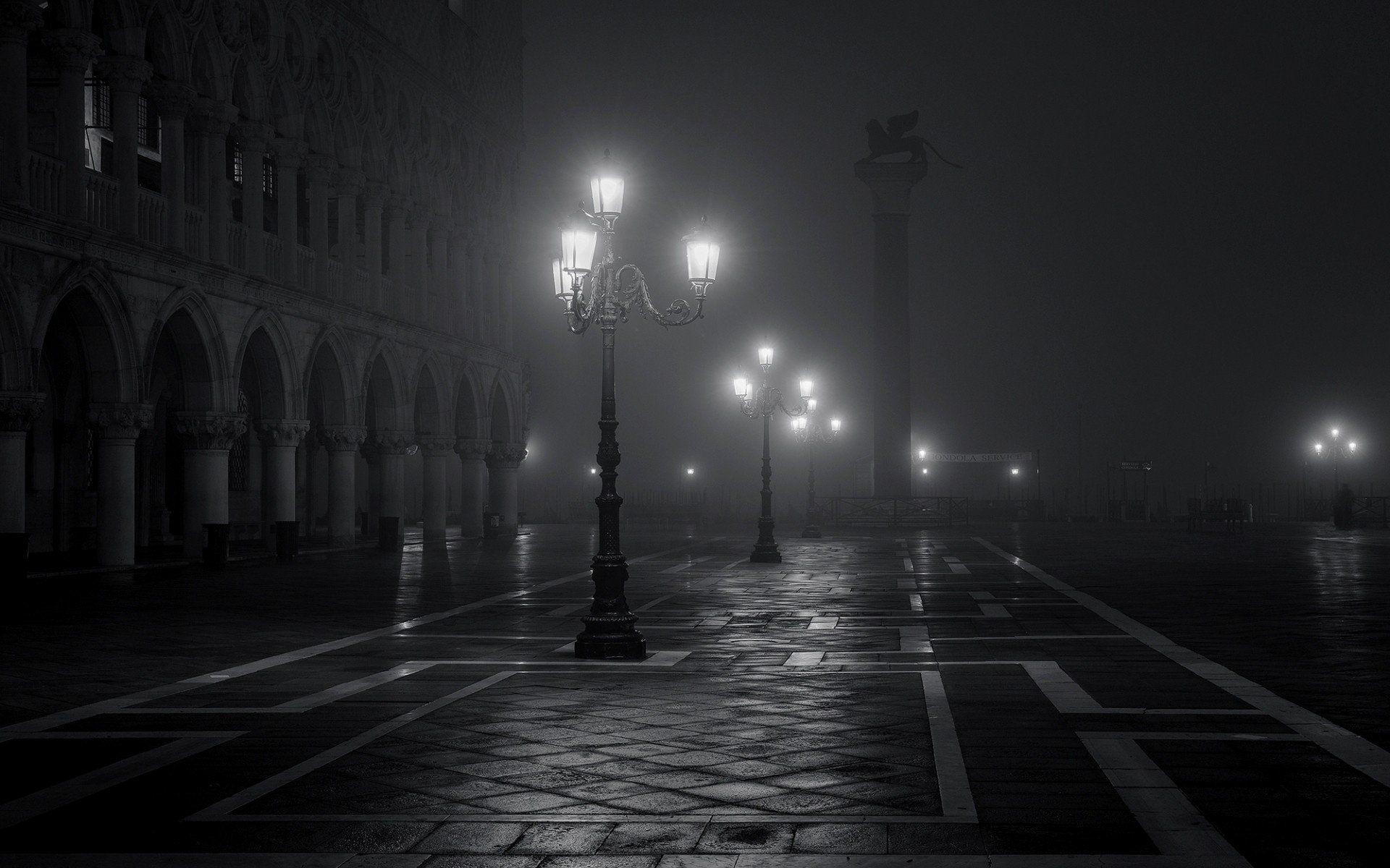 1920x1200 night, Street, Lights, Rain, Lamp Wallpaper HD / Desktop