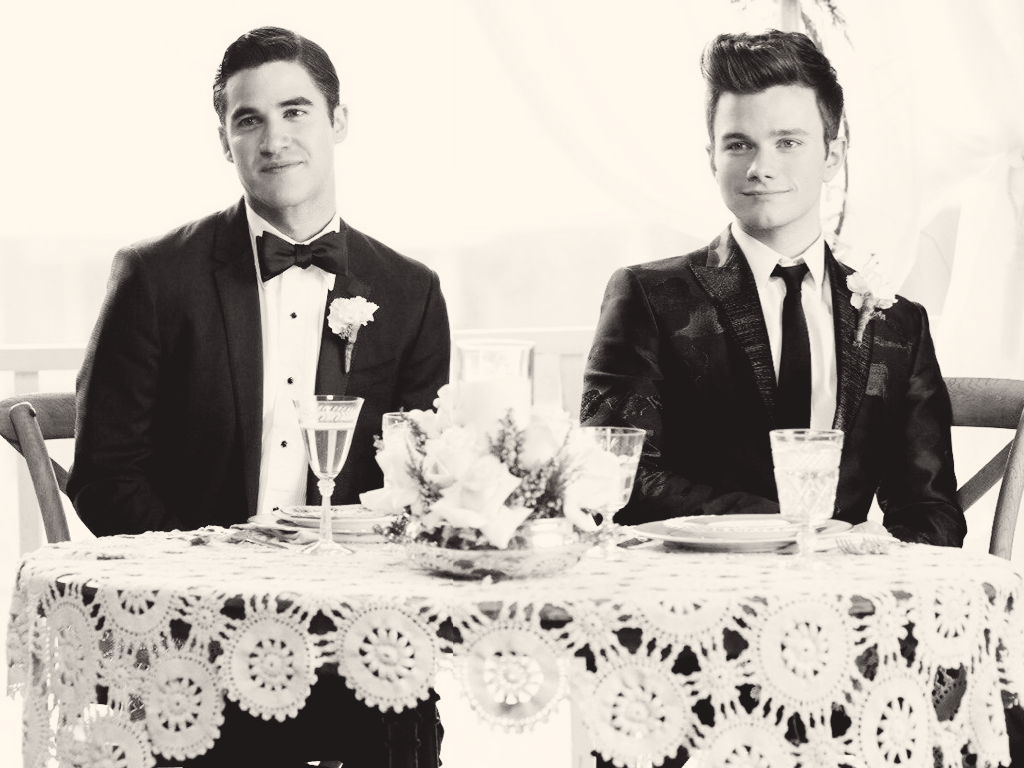 1024x768 Klaine Kurt Hummel Glee My Art Darren Criss Blaine Anderson Chris Colfer Klaine Wedding Miss Khalova