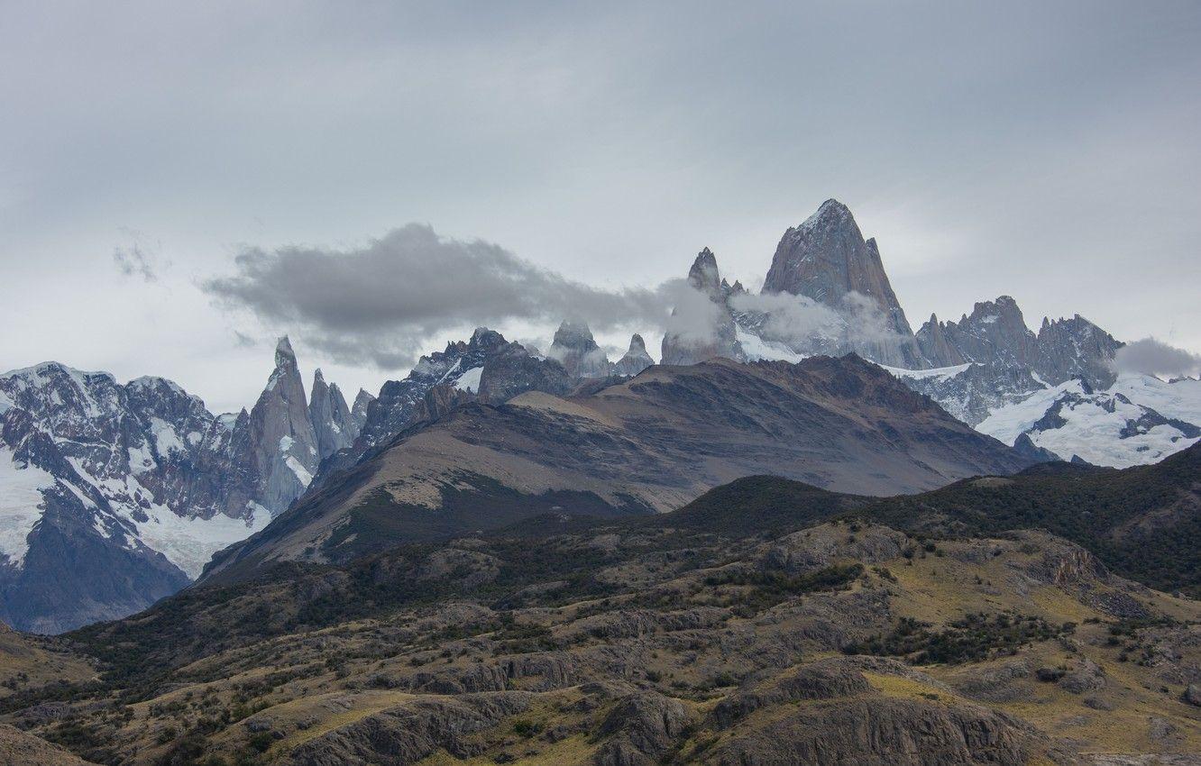1332x850 Wallpaper mountains, clouds, landscapes, hills, peaks, mountain