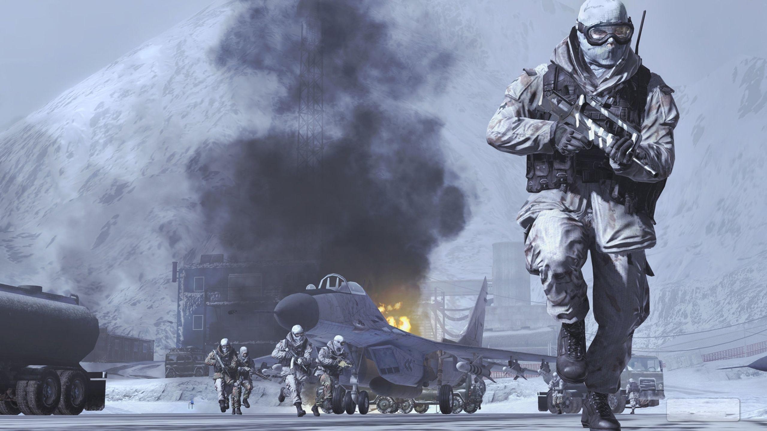 2560x1440 Call Of Duty Modern Warfare 2 Soldiers in Snow 1440P