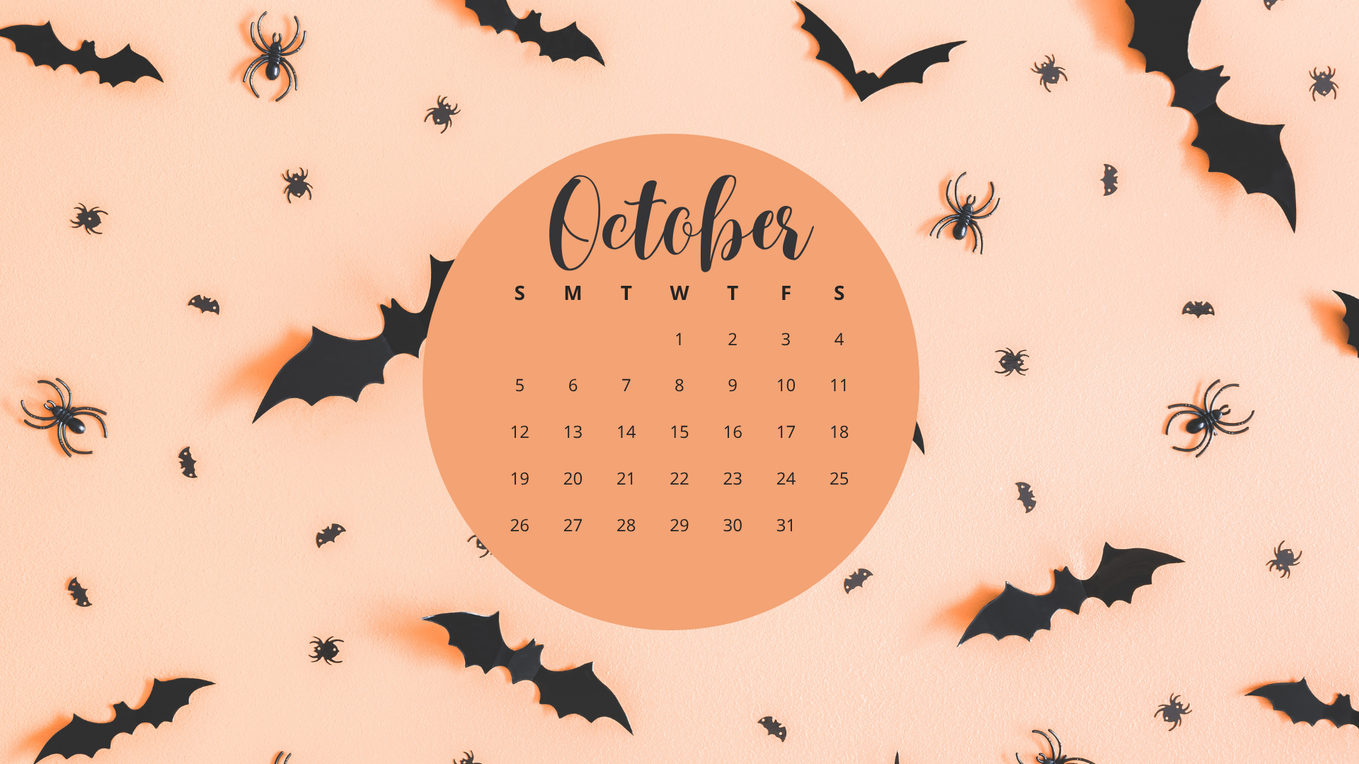 1920x1080 Free October 2025 Desktop Calendar Background (EASY DOWNLOAD)