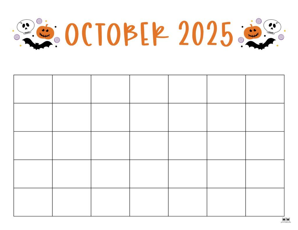 1024x791 October 2025 Calendars FREE Printables