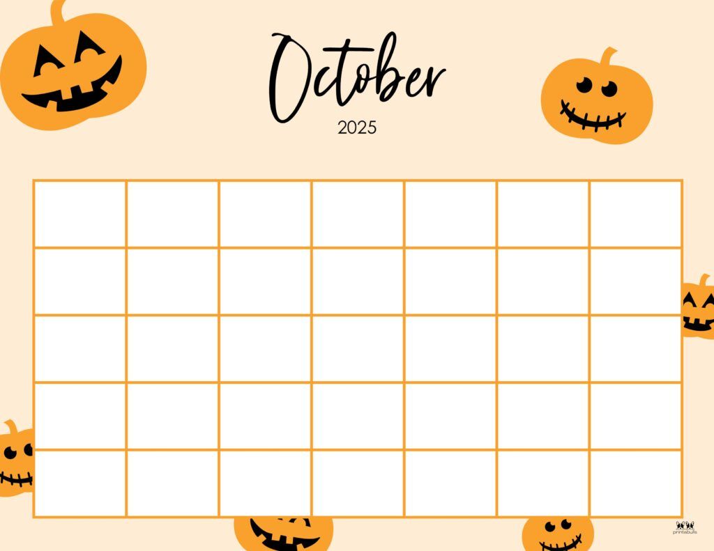 1024x791 October 2025 Calendars FREE Printables