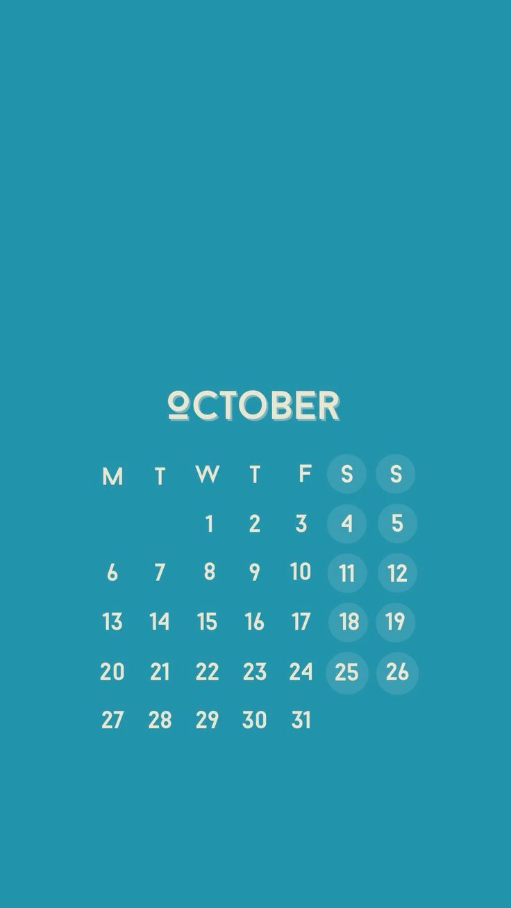 736x1308 October wallpaper calendar 2025 IPhone